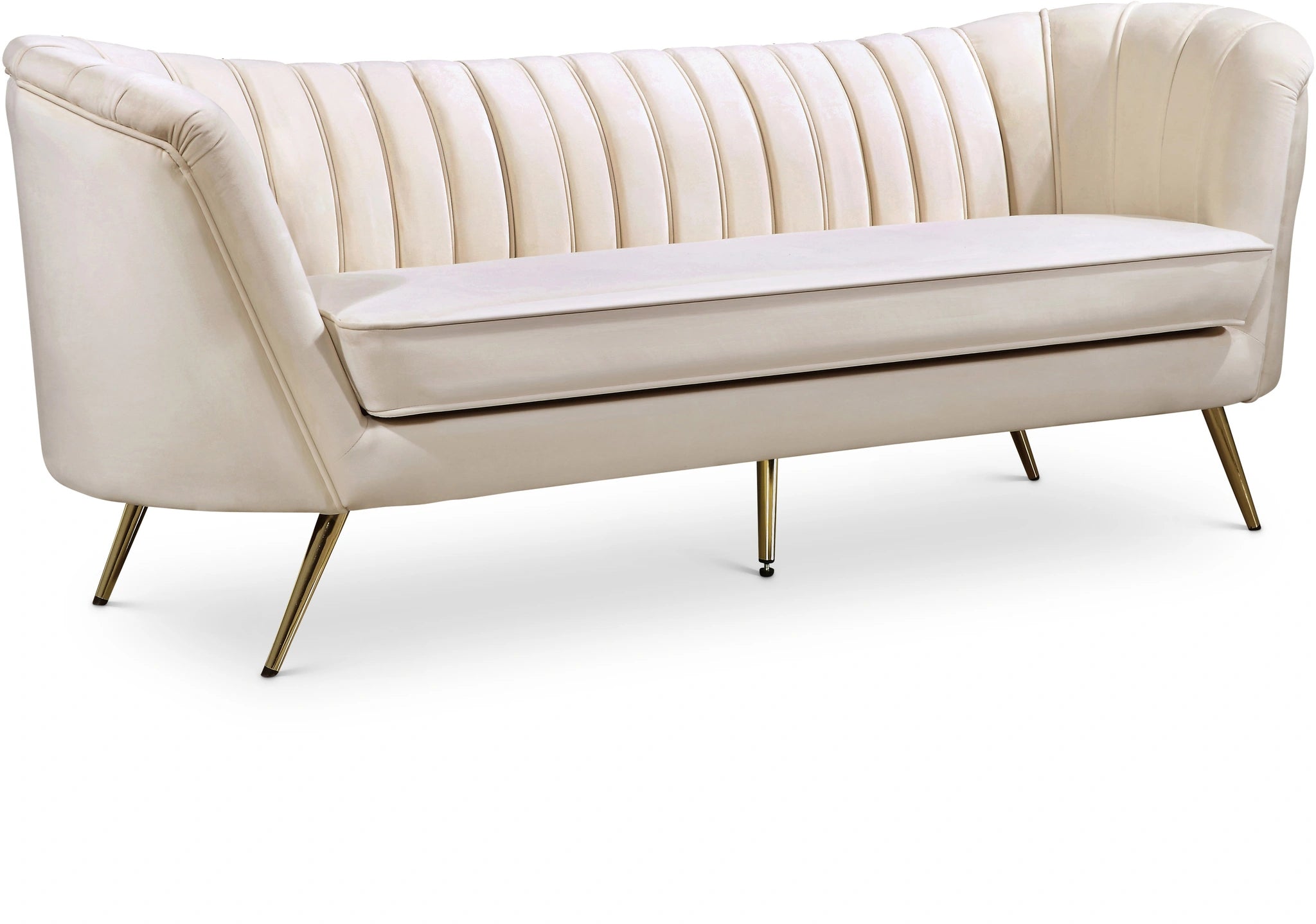 Margo Cream Velvet Sofa