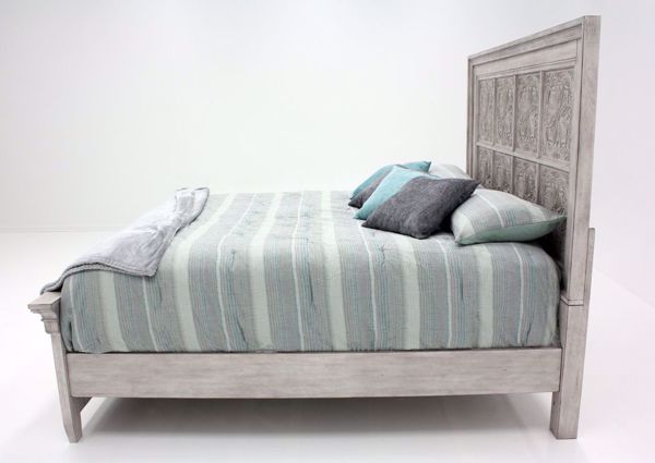 Liberty Furniture Heartland King Decorative Panel Bed in Antique White - Luxury Home Furniture (MI)