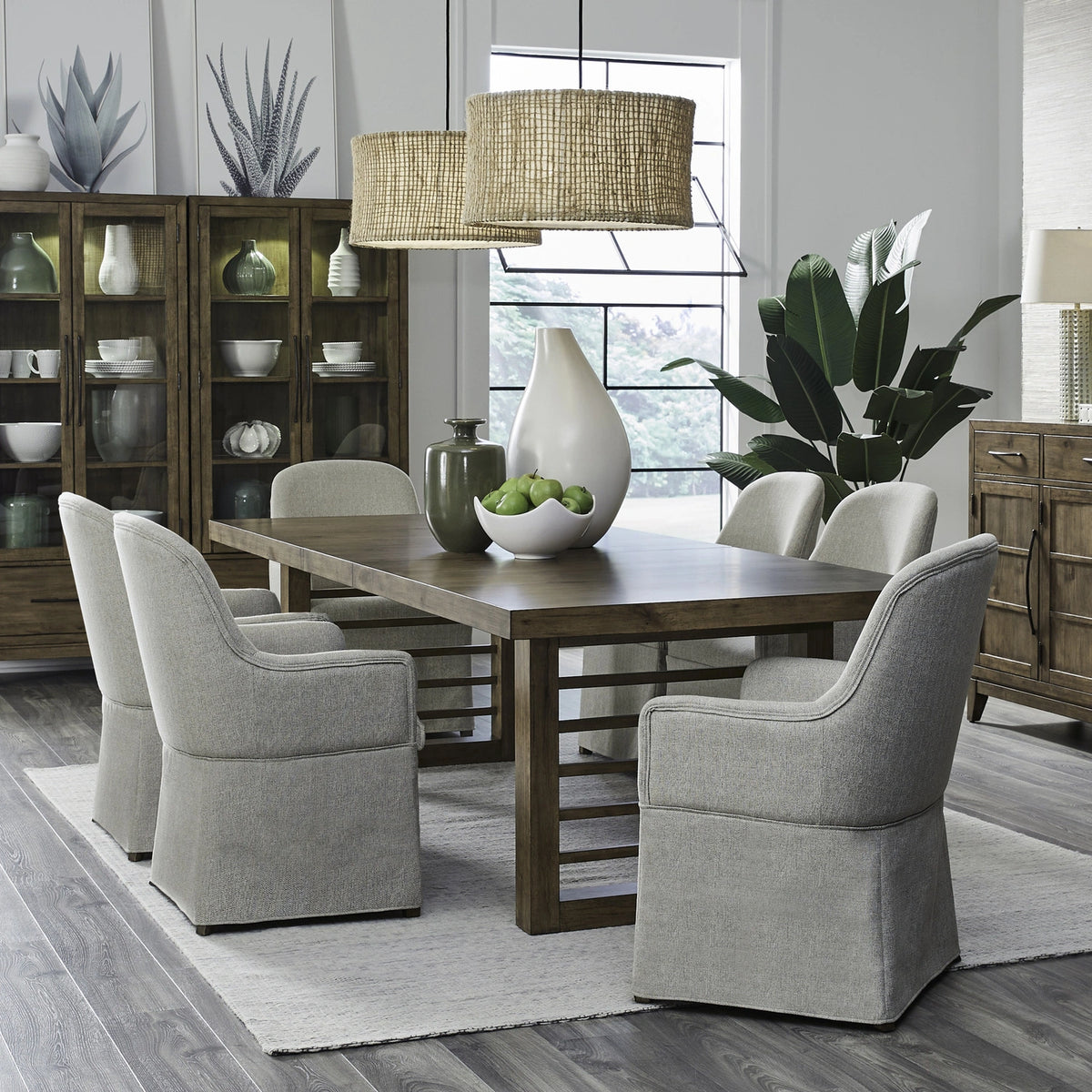 Shaker Lakes 7 Piece Double Pedestal Table Set image