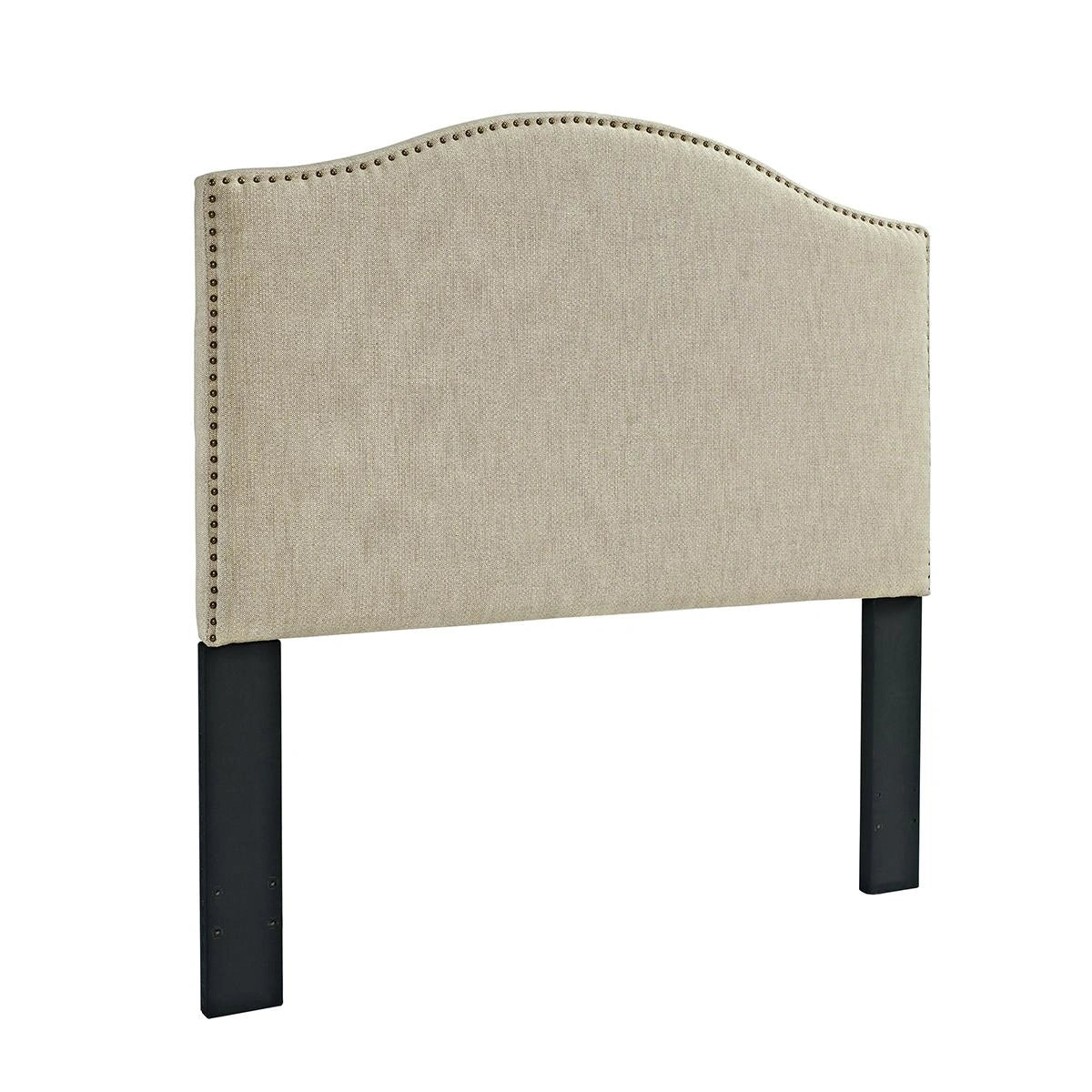 Pulaski King Upholstered Panel Headbaord Linen in White
