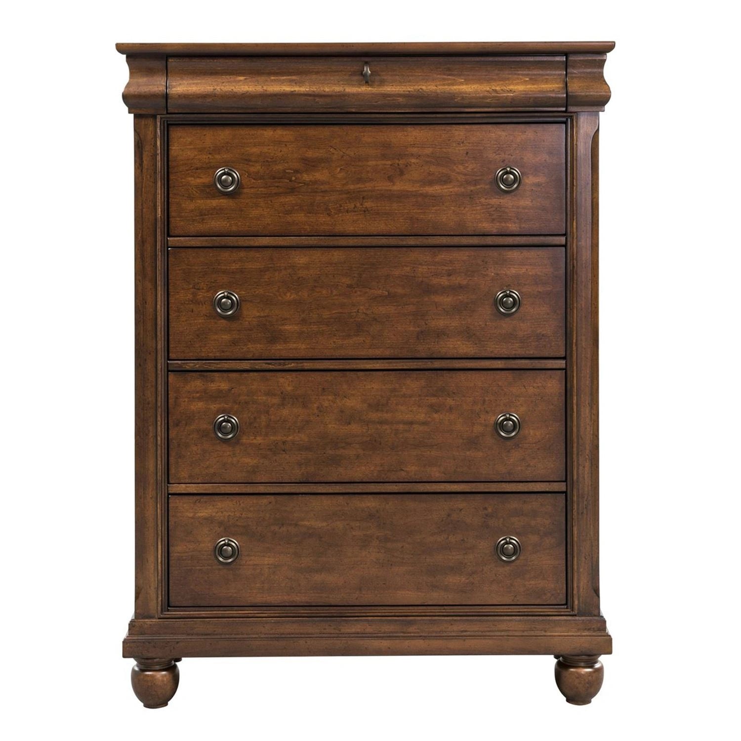 Rustic Traditions 5 Drawer Chest in Rustic Cherry image