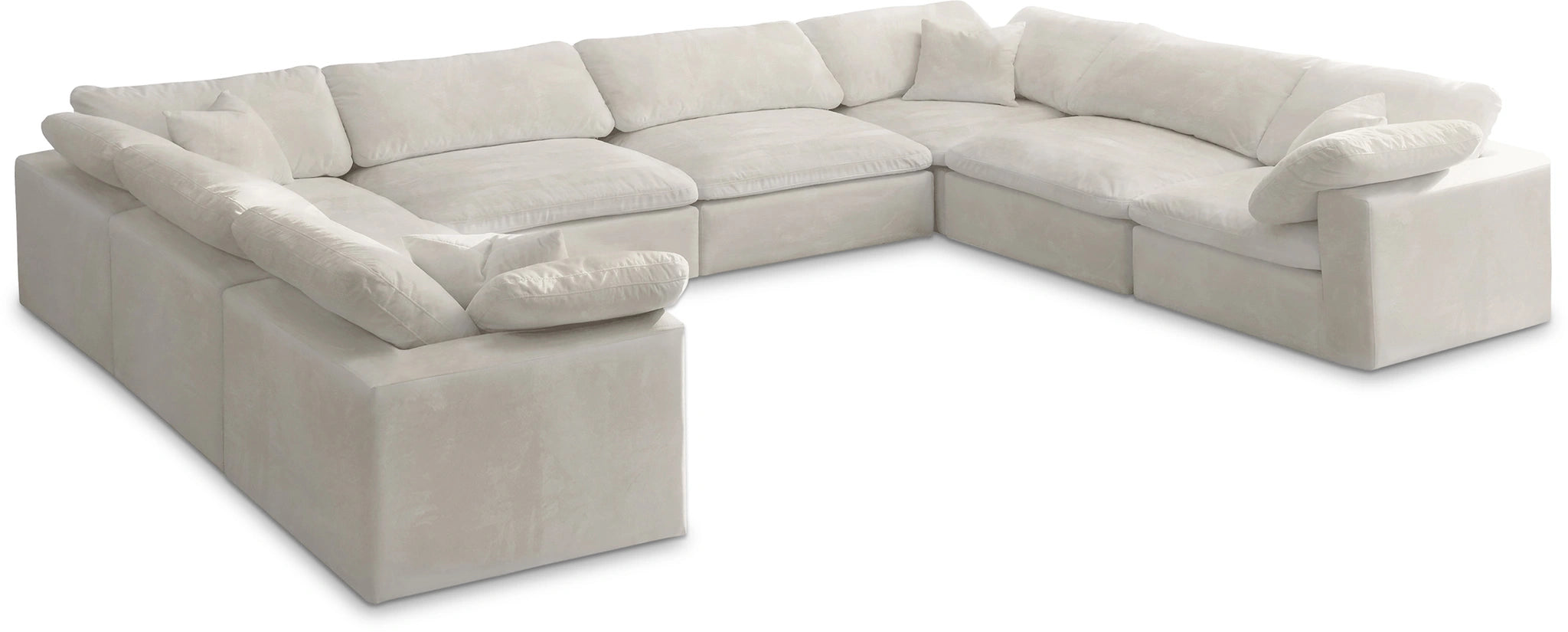 Cozy Cream Velvet Cloud Modular Sectional