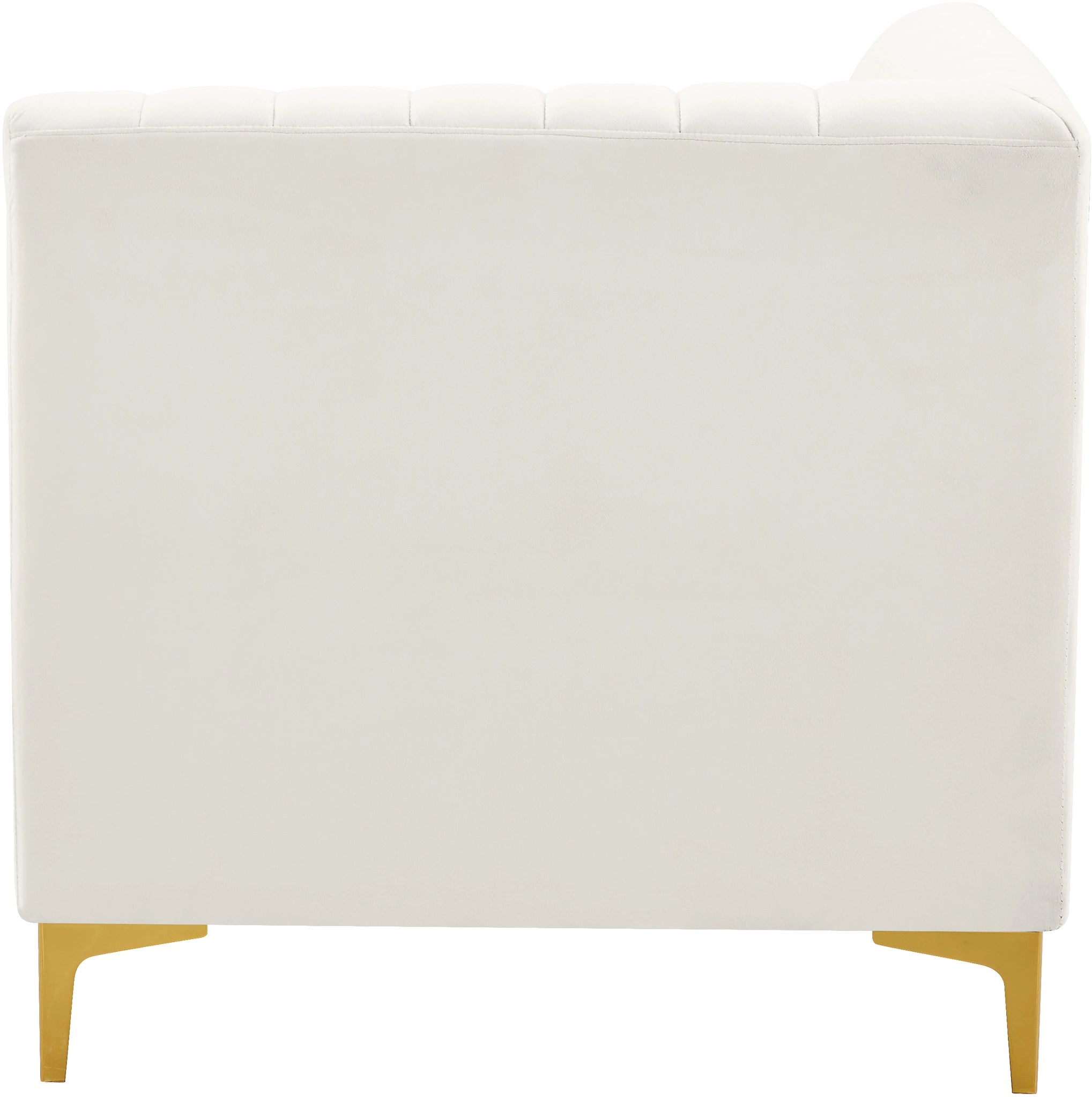 Alina Cream Velvet Corner Chair