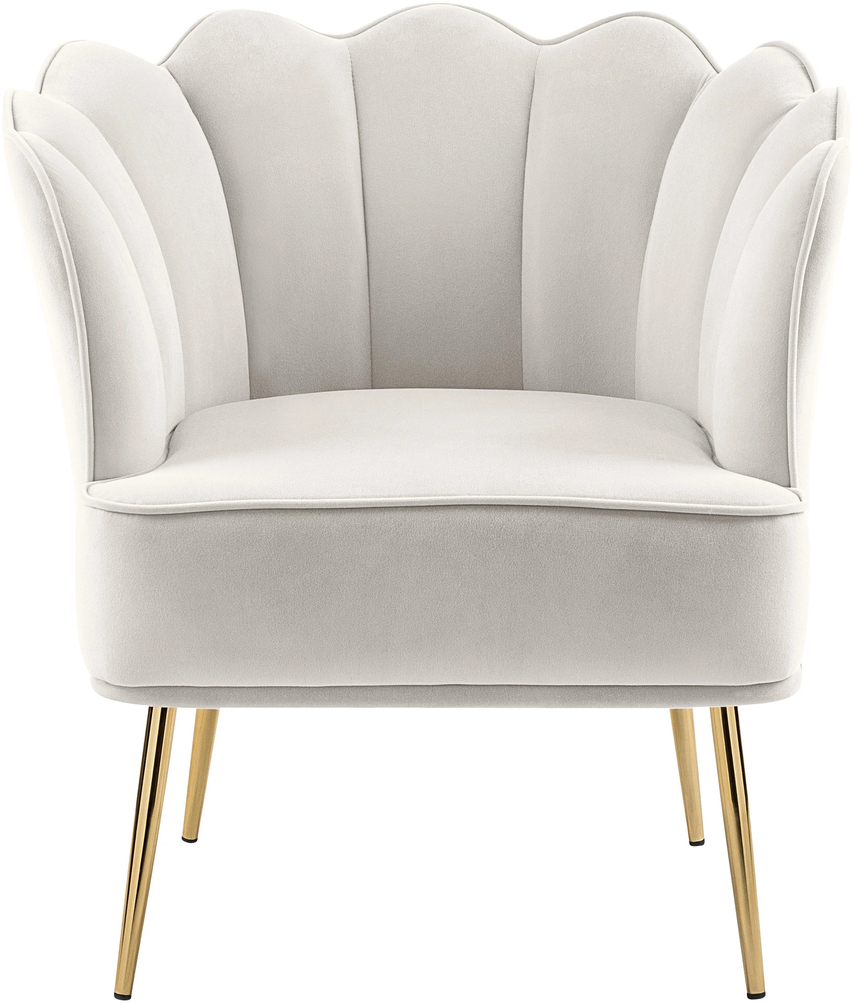 Jester Cream Velvet Accent Chair