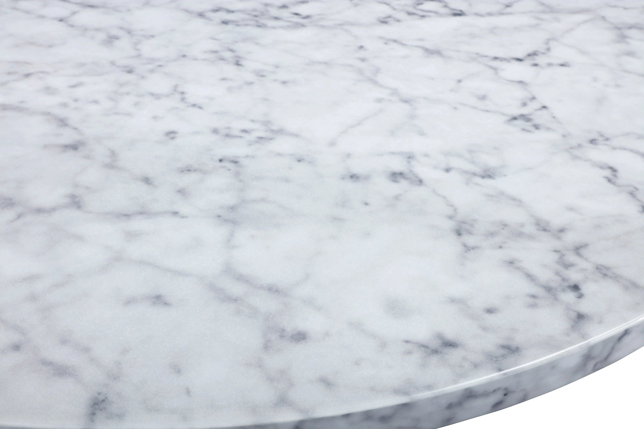 Omni White Faux Marble End Table