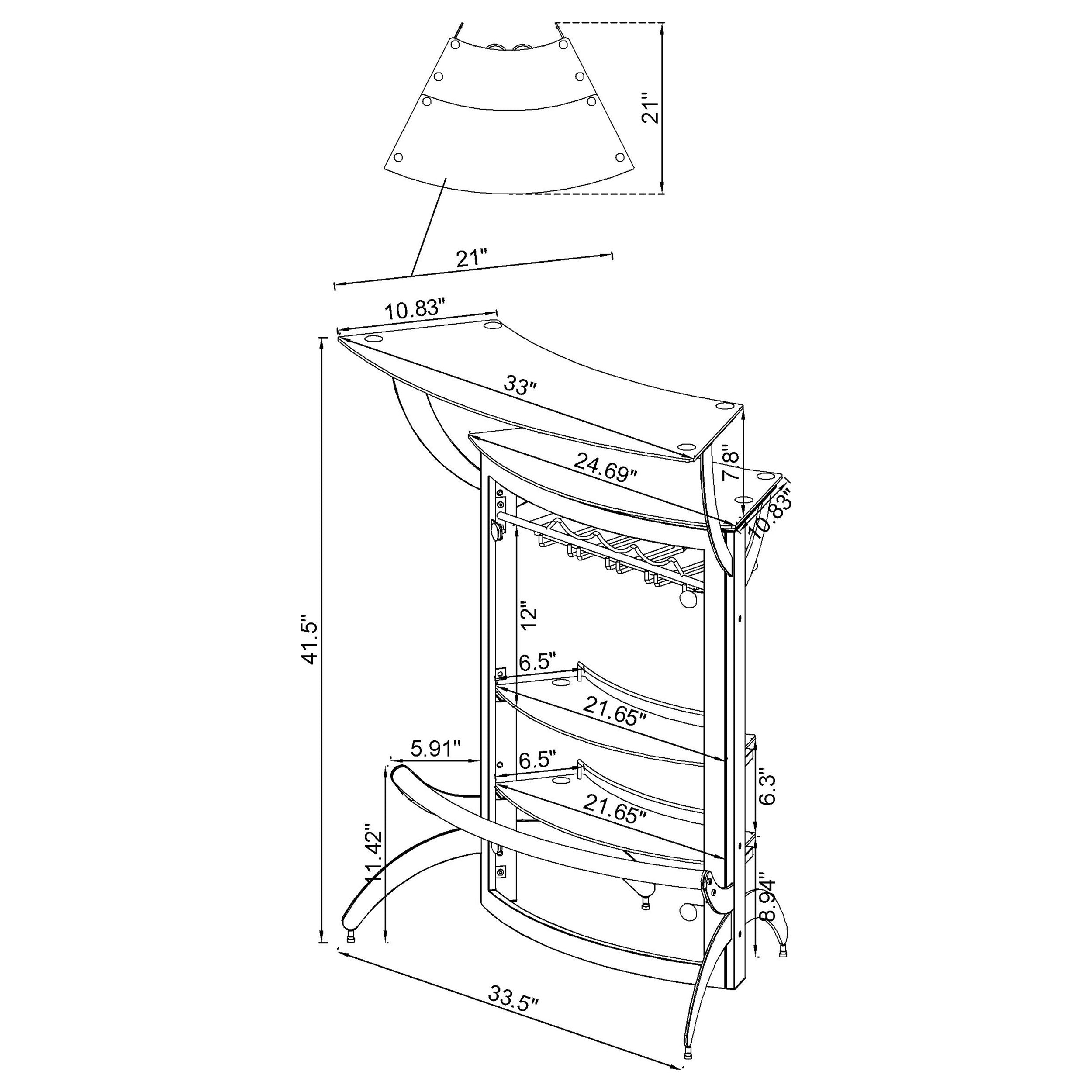 Dallas Home Bar - Luxury Home Furniture (MI)