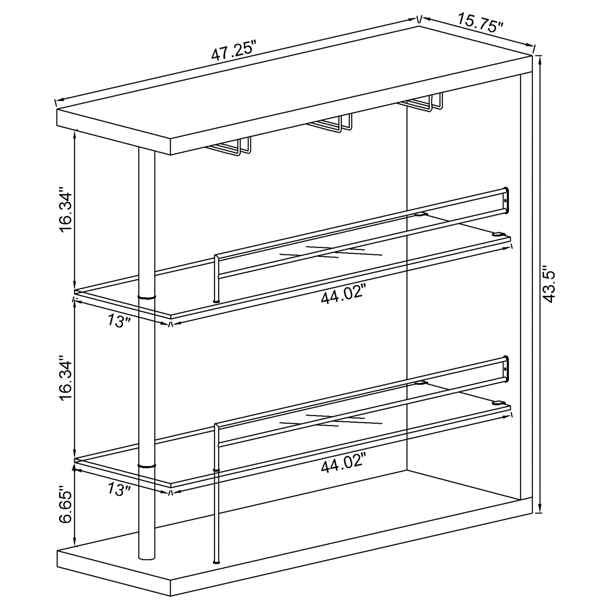 Prescott Bar Shelf - Luxury Home Furniture (MI)