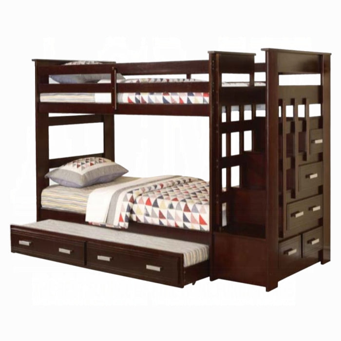 Allentown Twin-Twin Bunk Bed With Trundle and Storage - Luxury Home Furniture (MI)