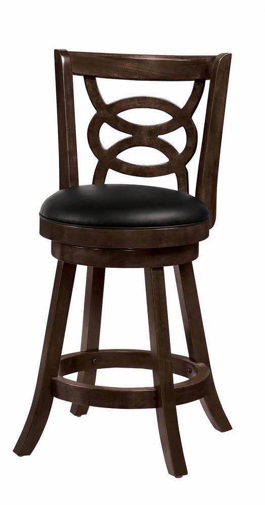 Calecita Swivel Counter Height Stools with Upholstered Seat Cappuccino (Set of 2) - Luxury Home Furniture (MI)