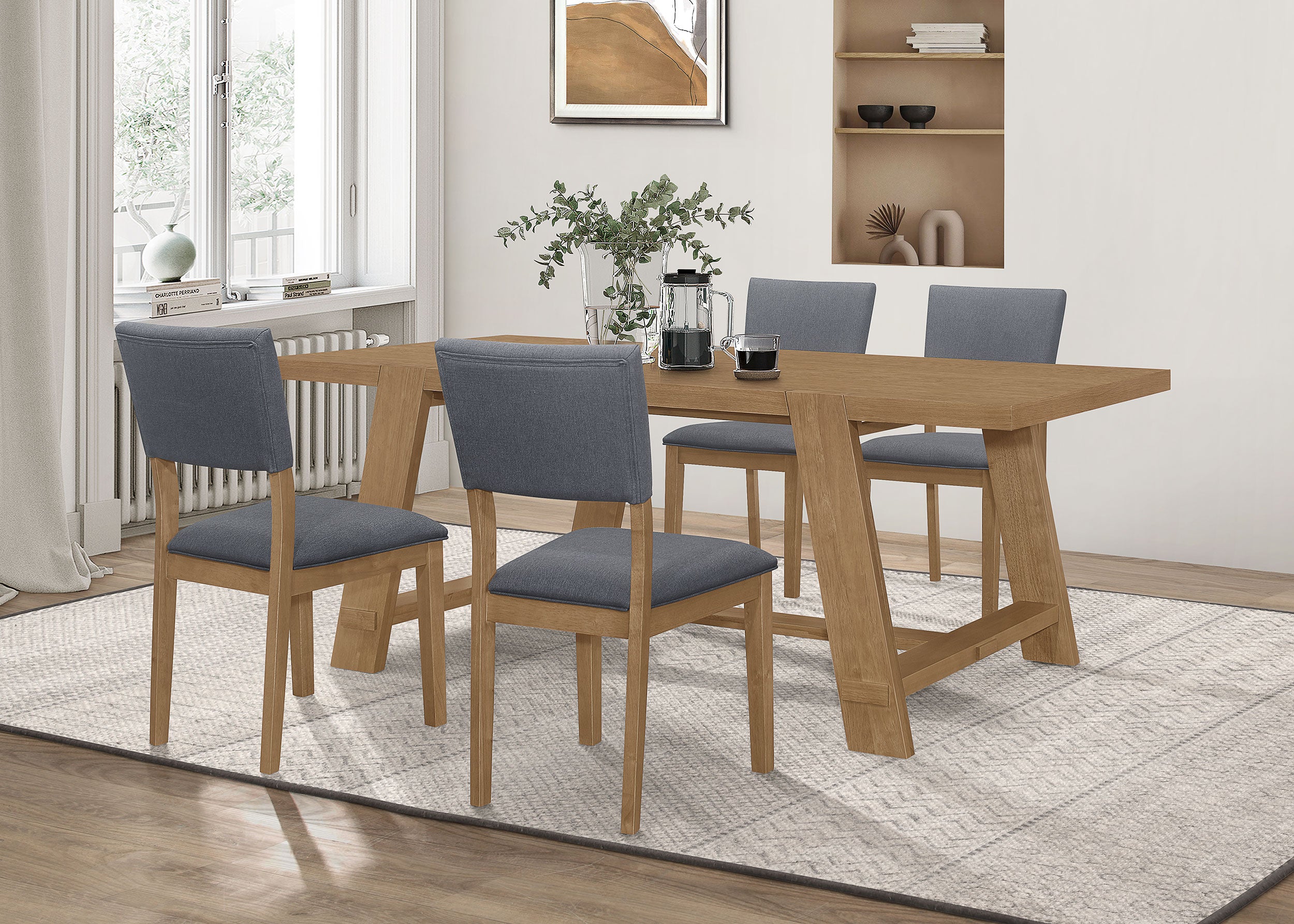 Sharon 5 Pc Dining Sets Gray - Luxury Home Furniture (MI)