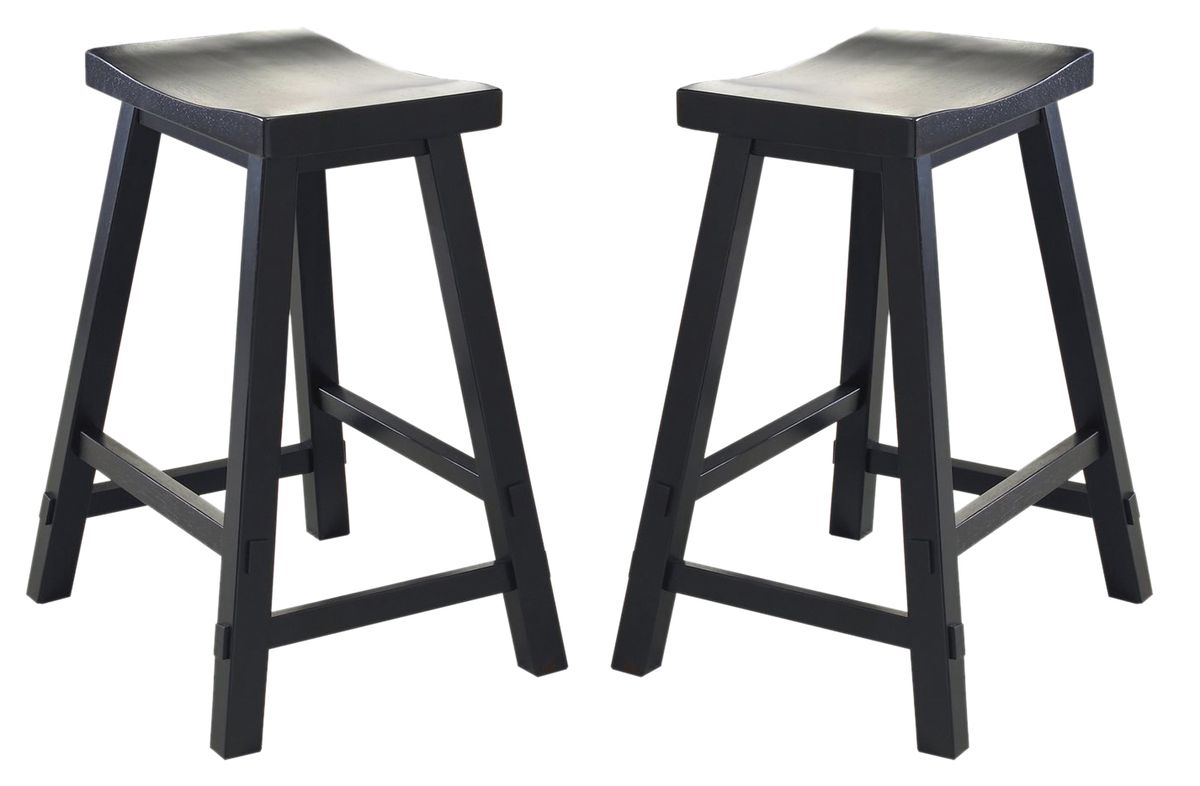 Liberty Furniture Creations II 24 Inch Sawhorse Barstool in Black (Set of 2) image
