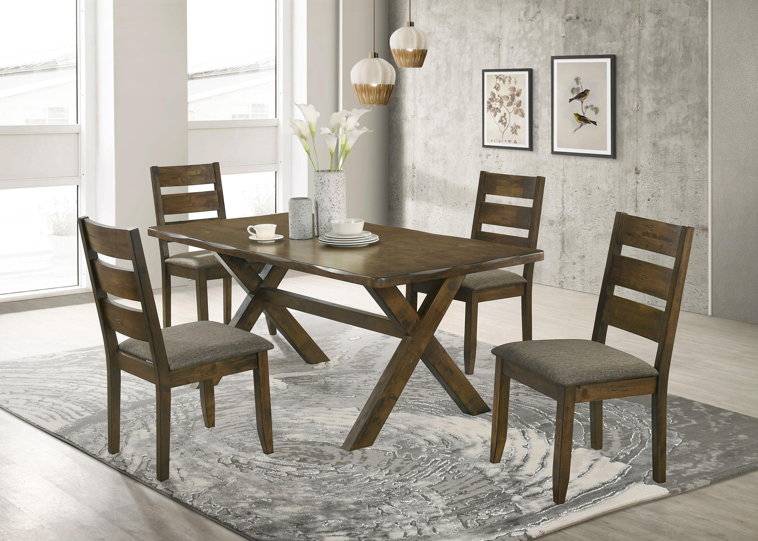 Alston Dining Room Set Knotty Nutmeg and Grey - Luxury Home Furniture (MI)