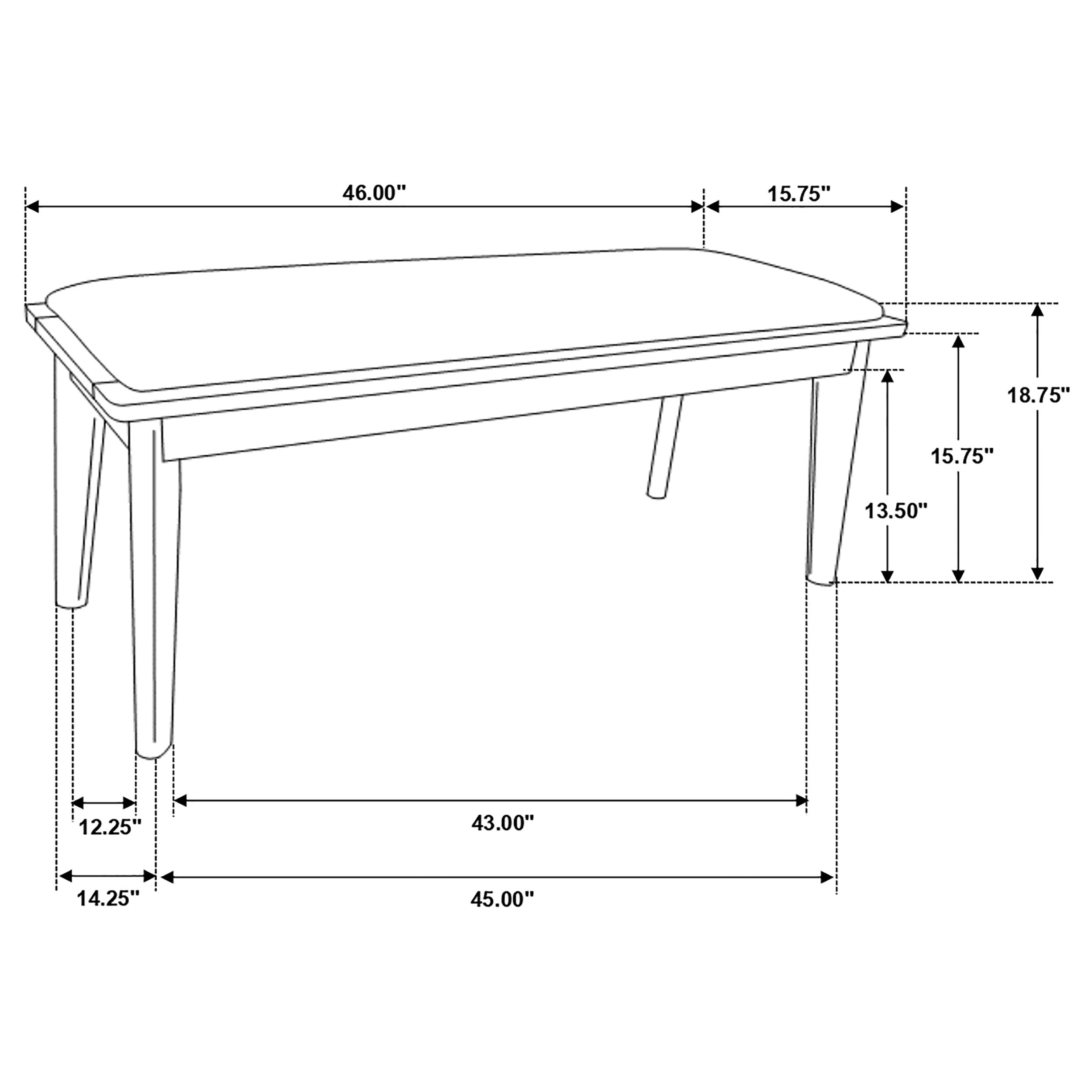 Alfredo Dining Bench - Luxury Home Furniture (MI)