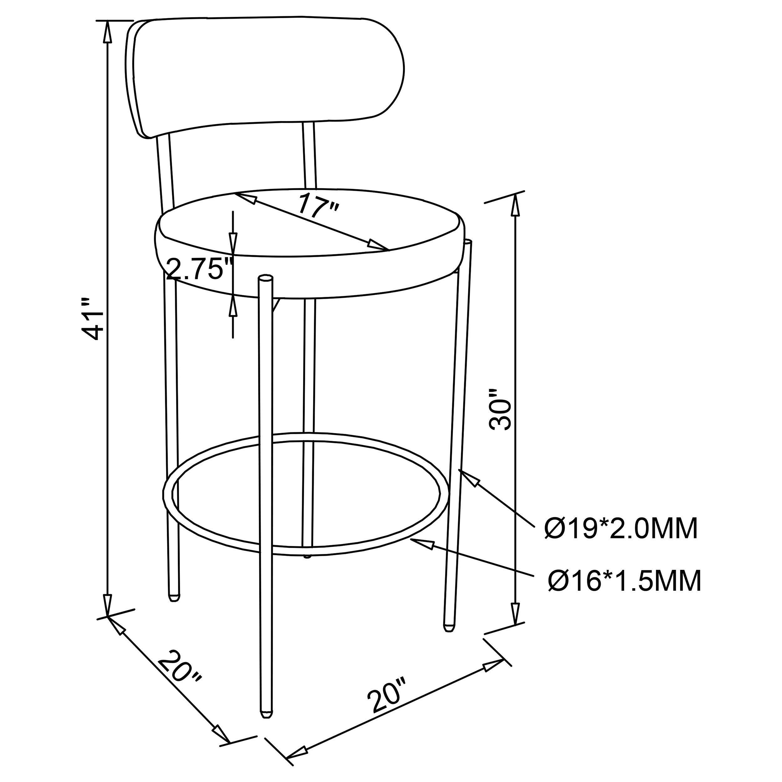 Viola Bar Stool - Luxury Home Furniture (MI)