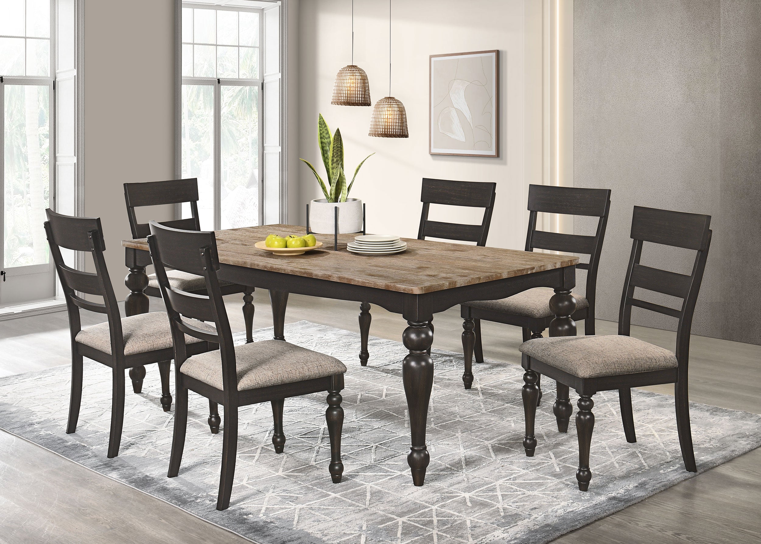 Bridget 7 Pc Dining Set - Luxury Home Furniture (MI)