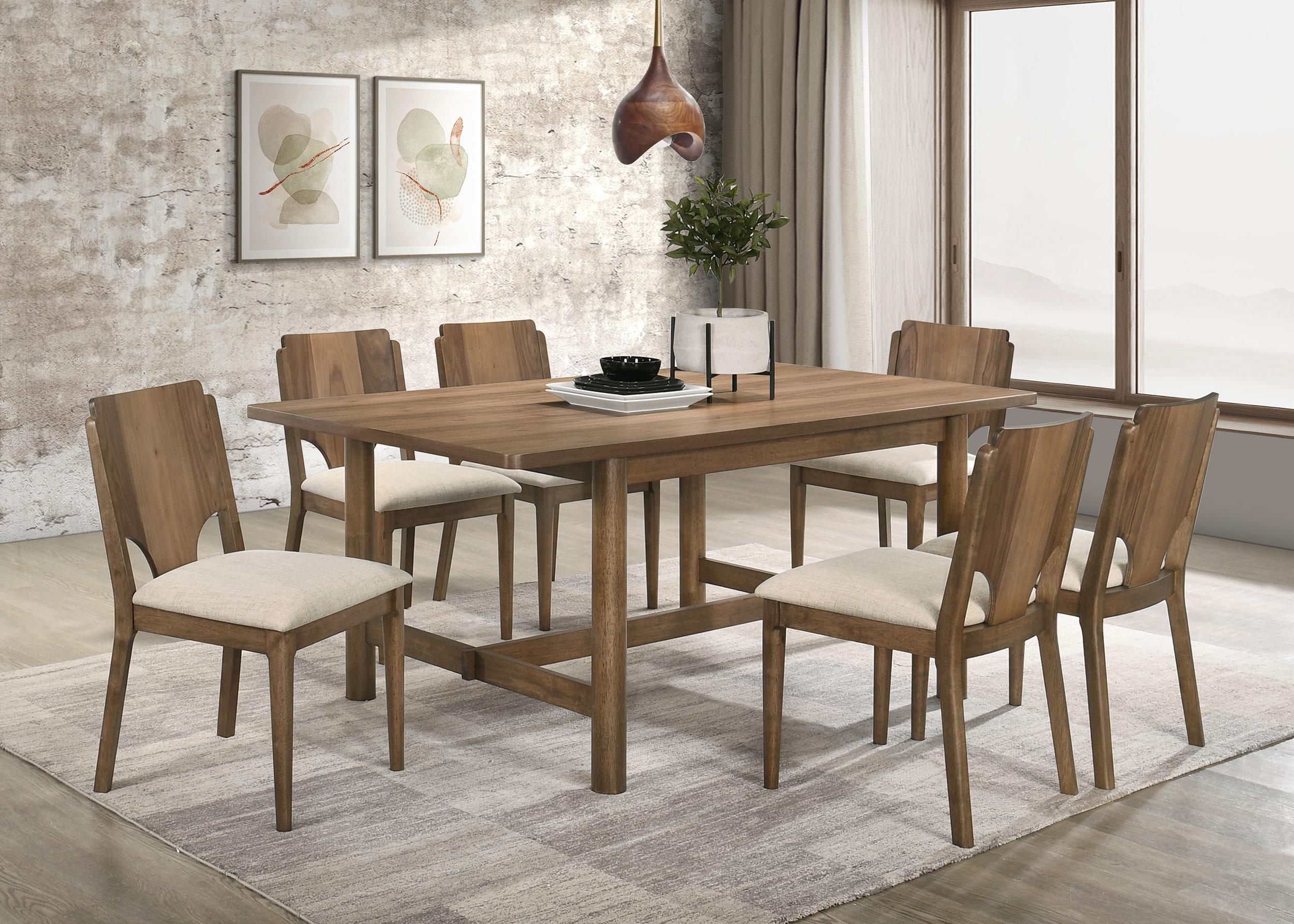 Crestmore 71-inch Rectangular Wood Dining Table Walnut - Luxury Home Furniture (MI)