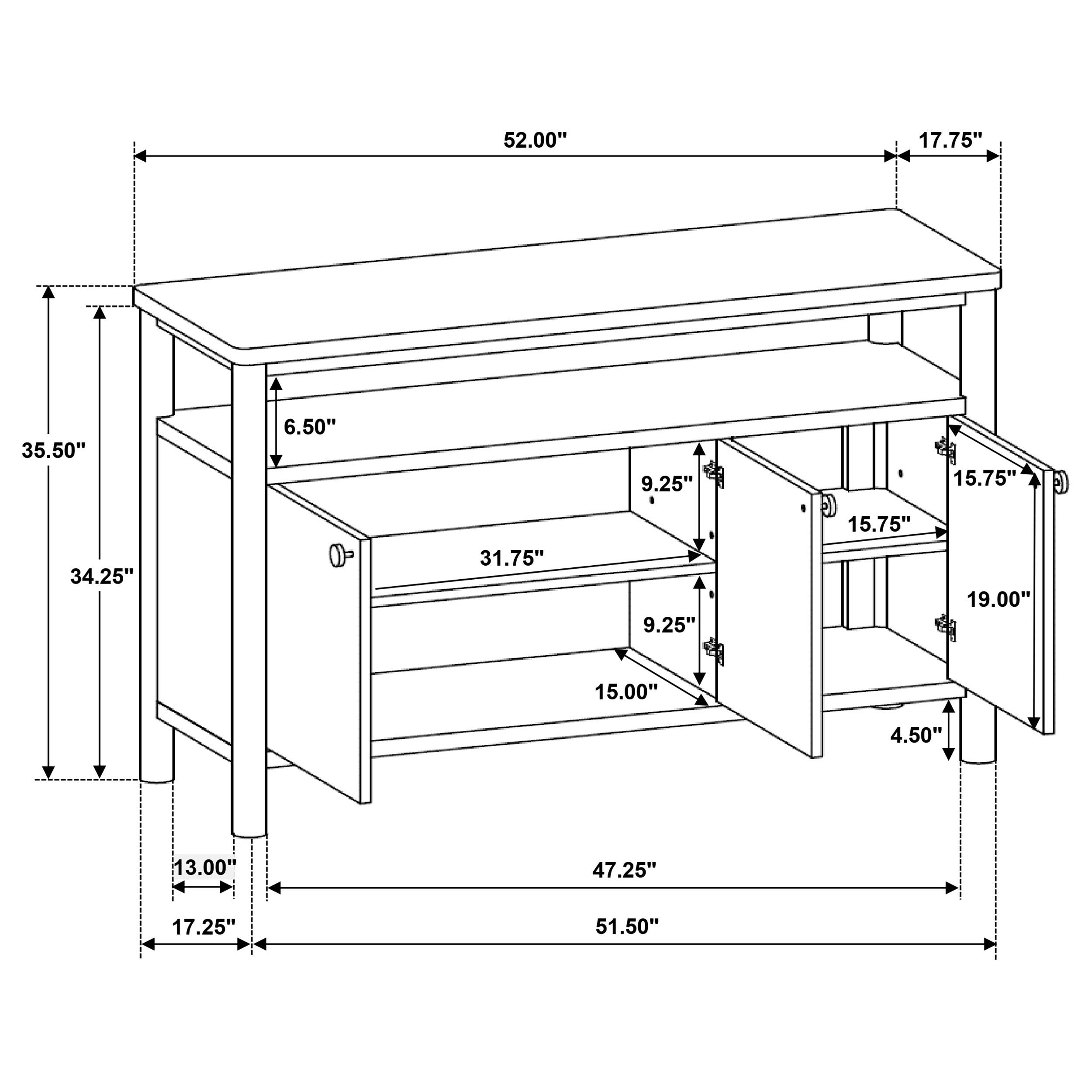 Crestmore Sideboard - Luxury Home Furniture (MI)