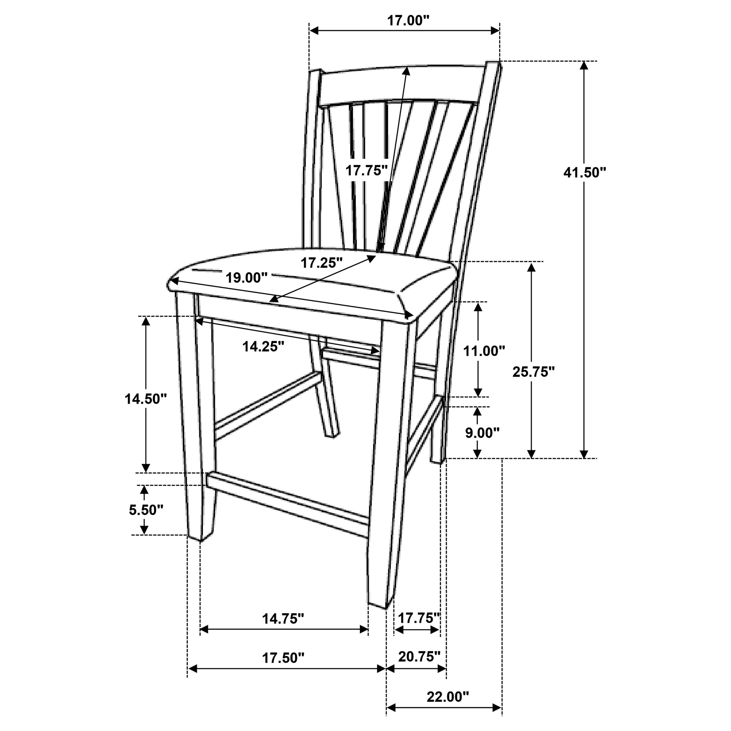 Canfield 5 Pc Counter Height Dining Set - Luxury Home Furniture (MI)
