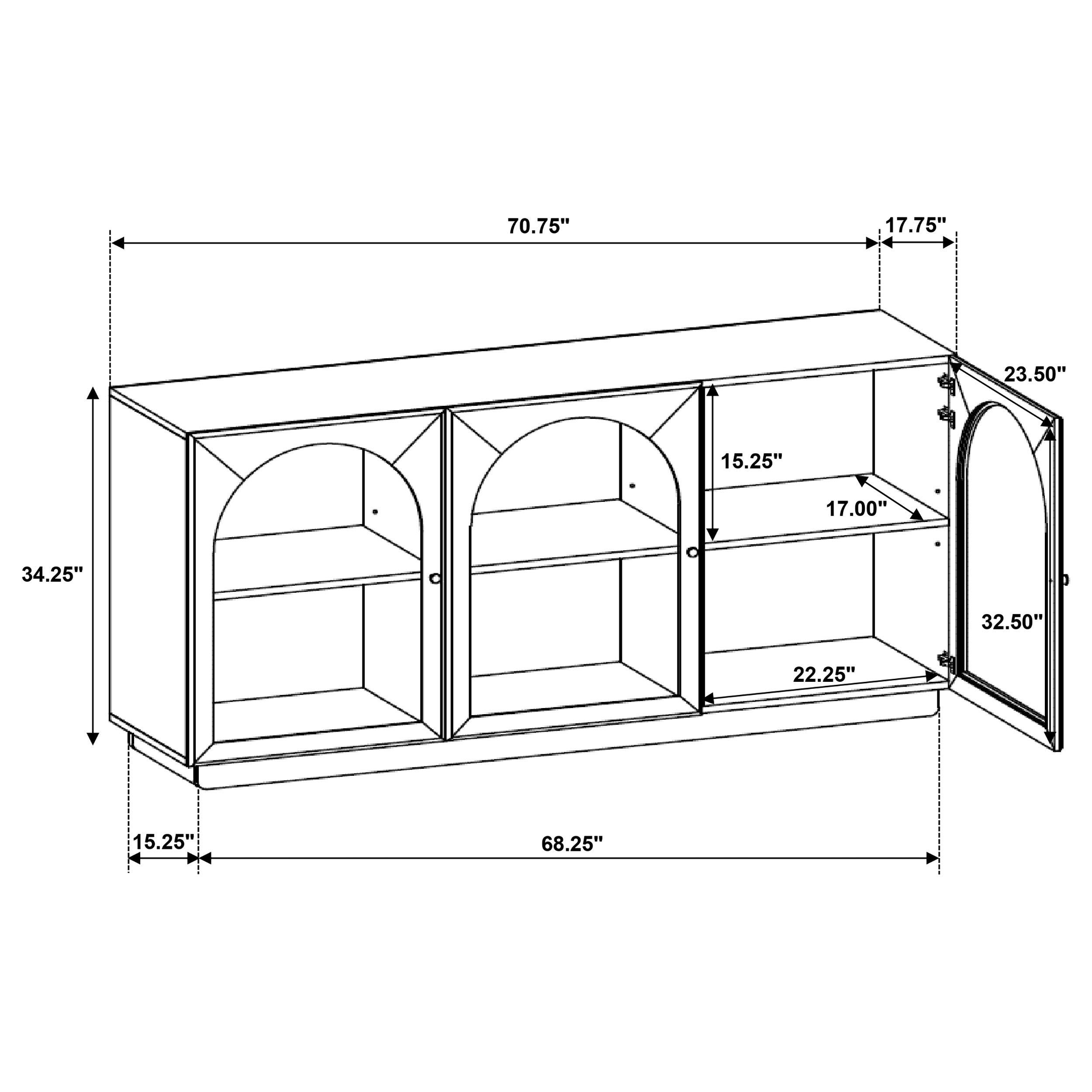 Castlewood Sideboard - Luxury Home Furniture (MI)