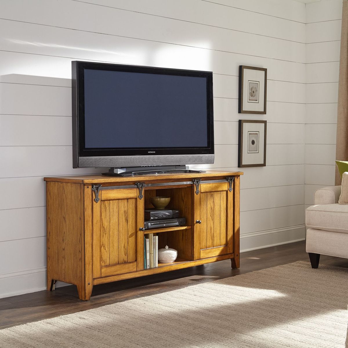 Liberty Furniture Lake House TV Console in Oak - Luxury Home Furniture (MI)