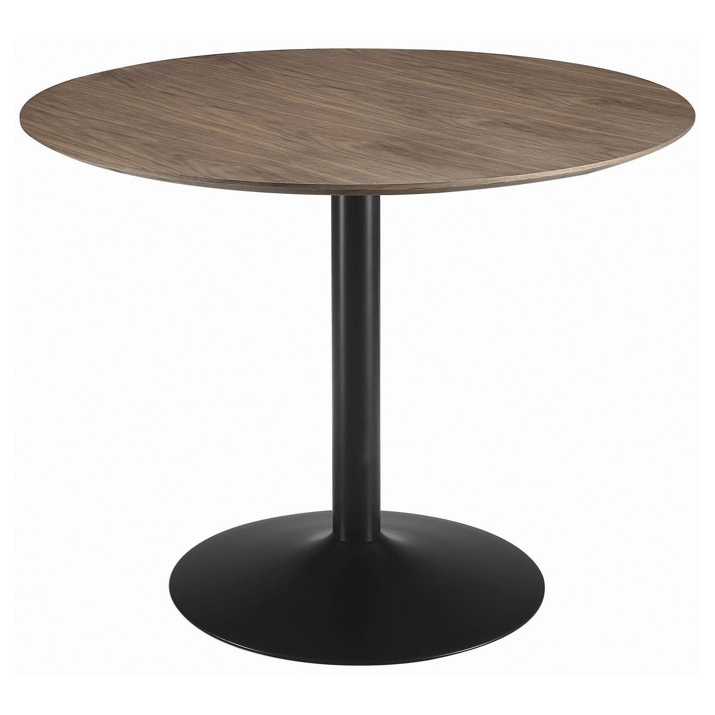 Cora Round Dining Table Walnut and Black - Luxury Home Furniture (MI)