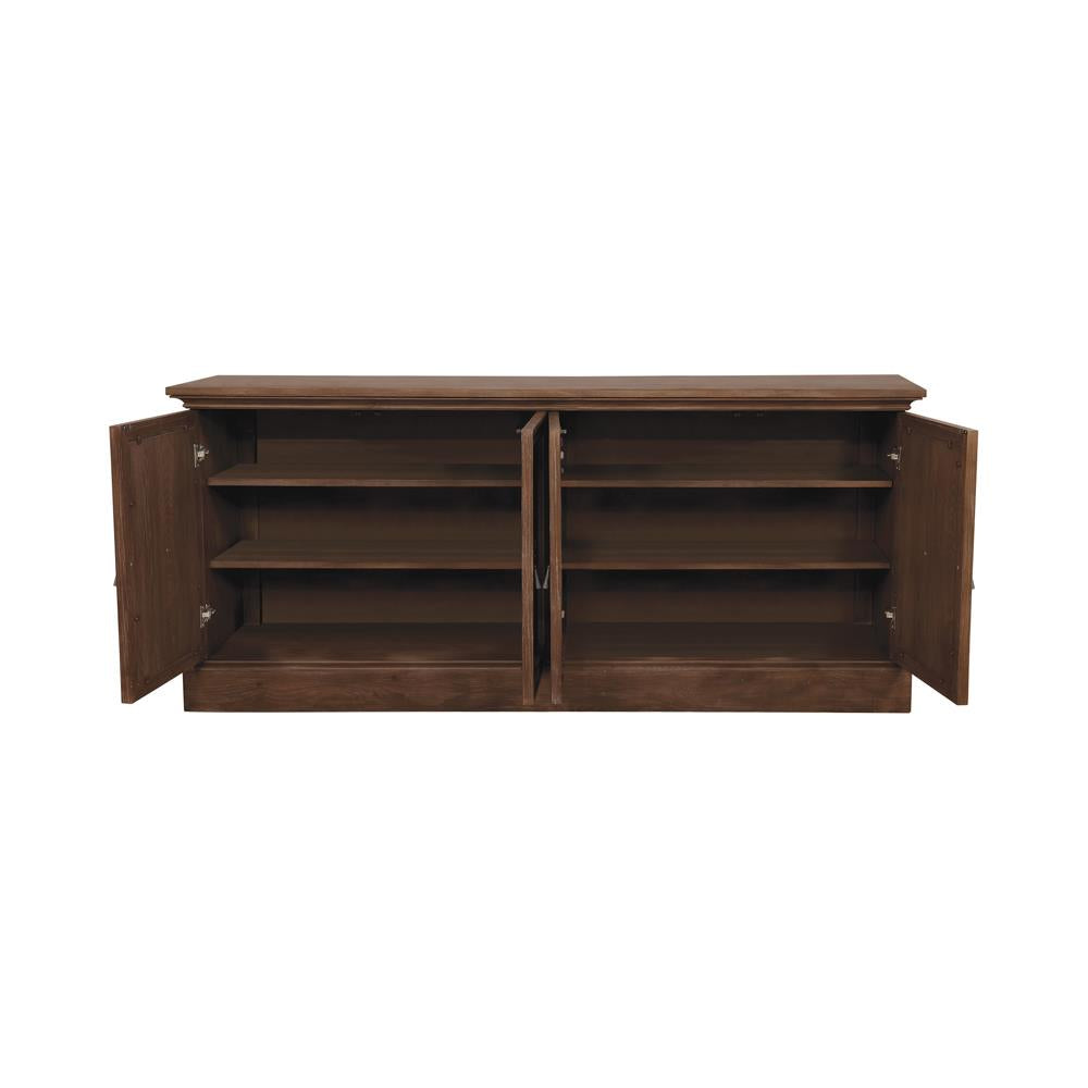 Brockway 4-door Server Antique Java - Luxury Home Furniture (MI)