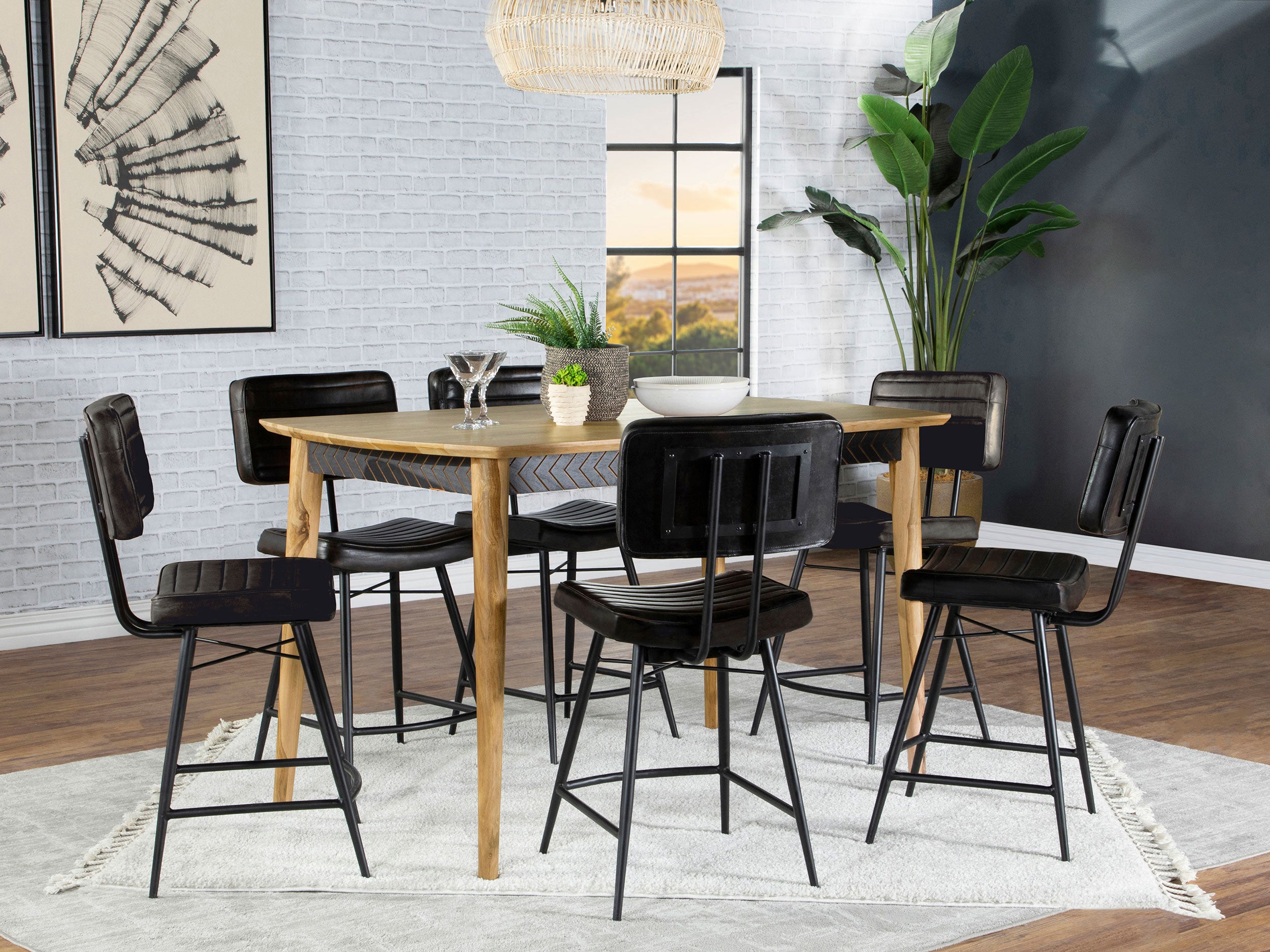 Partridge 7 Pc Counter Height Dining Set - Luxury Home Furniture (MI)