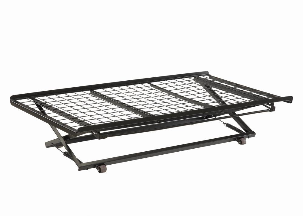 Ethan Twin Pop Up Trundle Bed with Rollers Black - Luxury Home Furniture (MI)