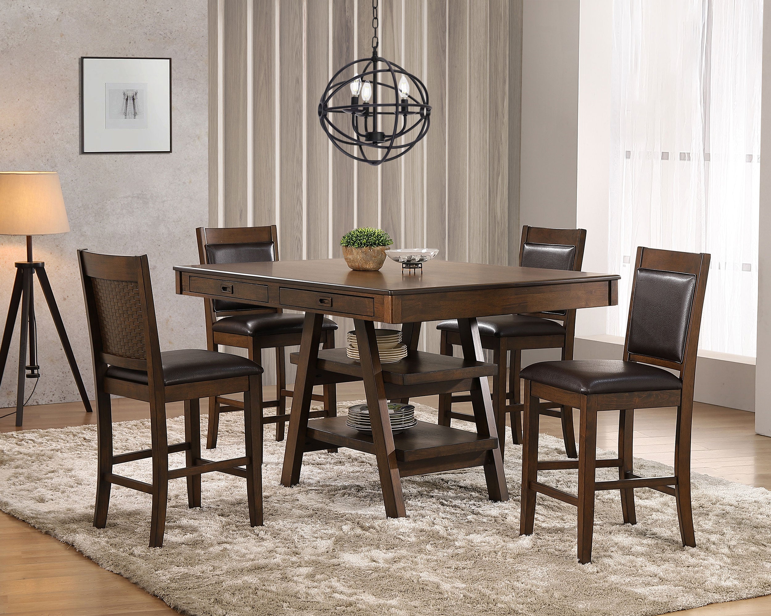 Dewey Counter Height Dining Set - Luxury Home Furniture (MI)