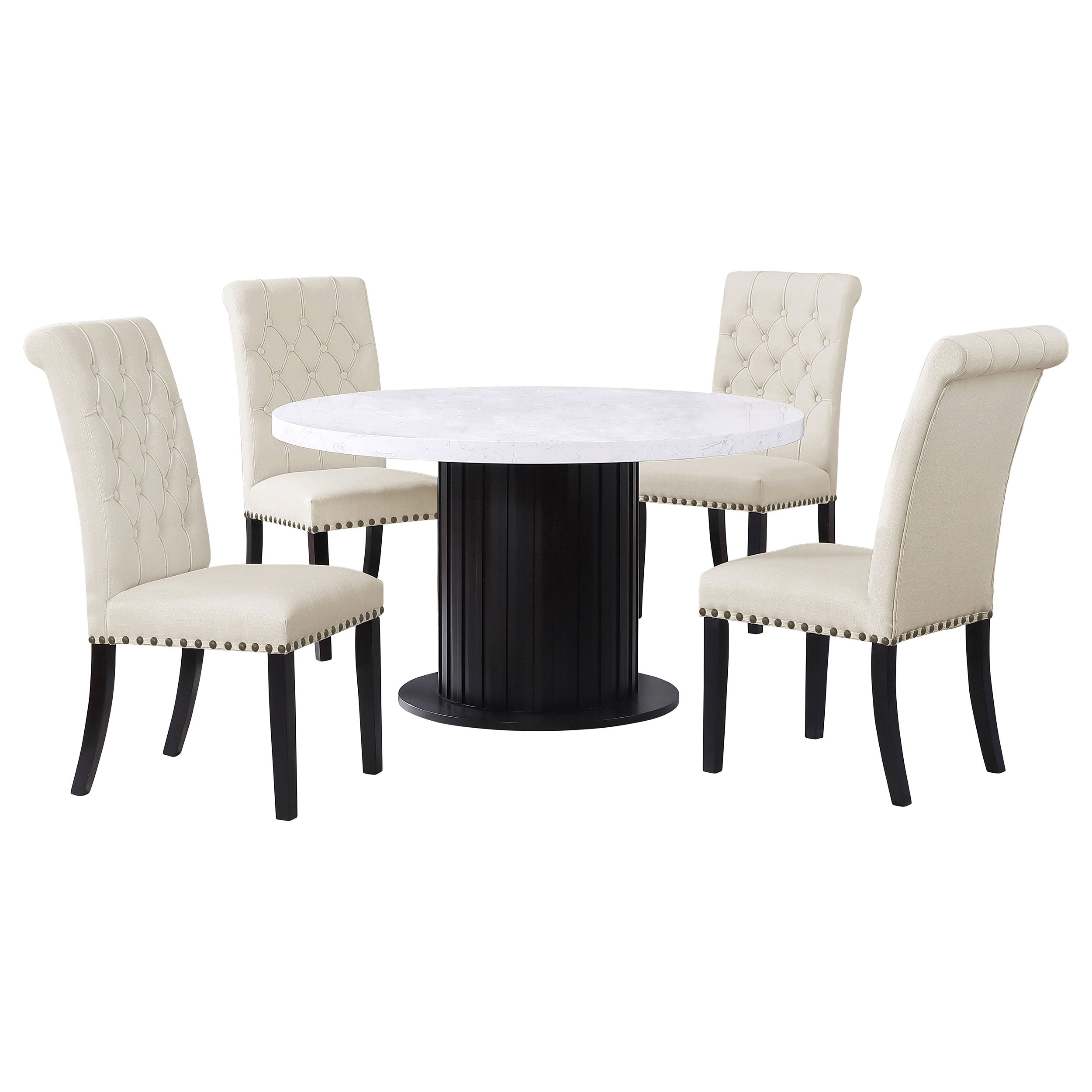 Sherry Rectangular Marble Top Dining Table set