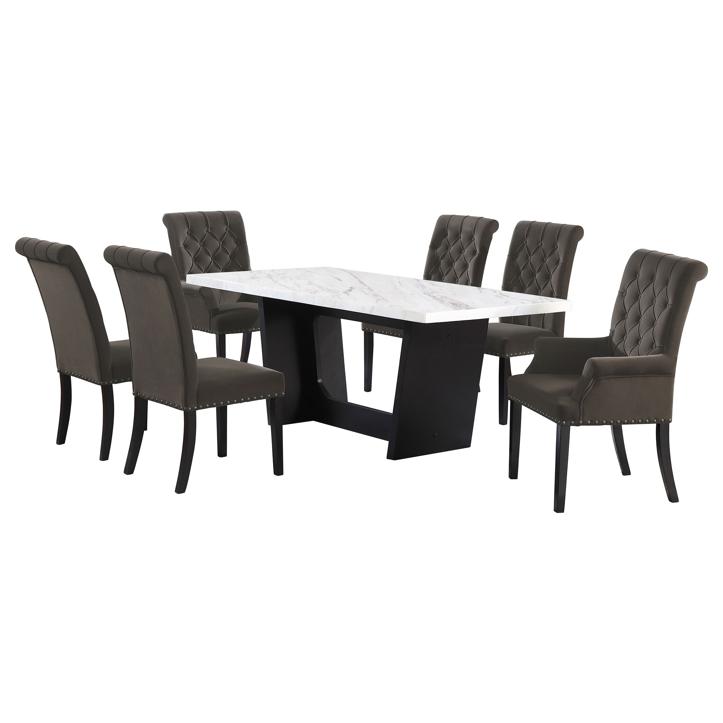 Sherry Rectangular Marble Top Dining Table set - Luxury Home Furniture (MI)
