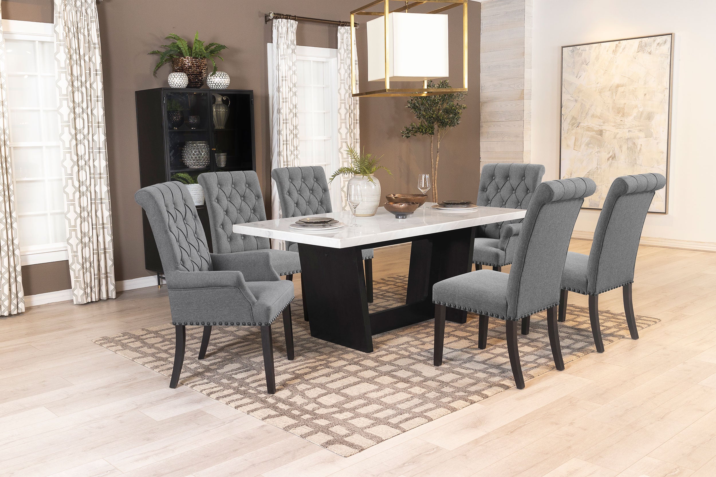 Sherry 7 Pc Dining Set - Luxury Home Furniture (MI)