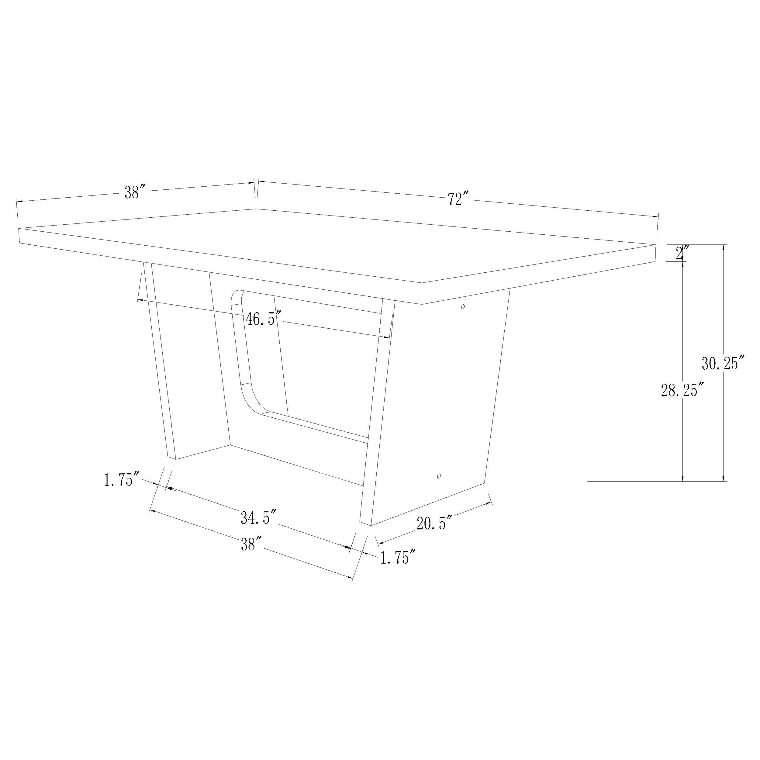 Sherry Rectangular Marble Top Dining Table set - Luxury Home Furniture (MI)
