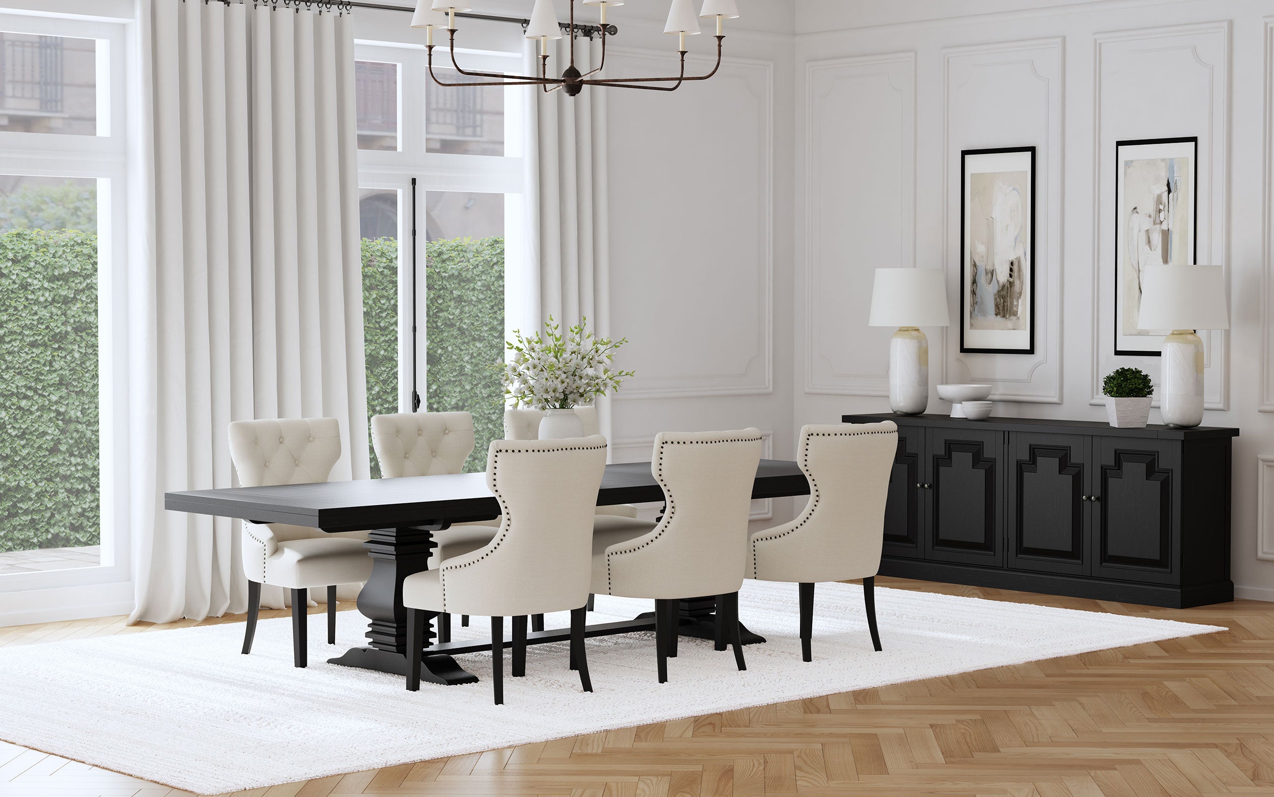 Florence 7 Pc Dining Set - Luxury Home Furniture (MI)