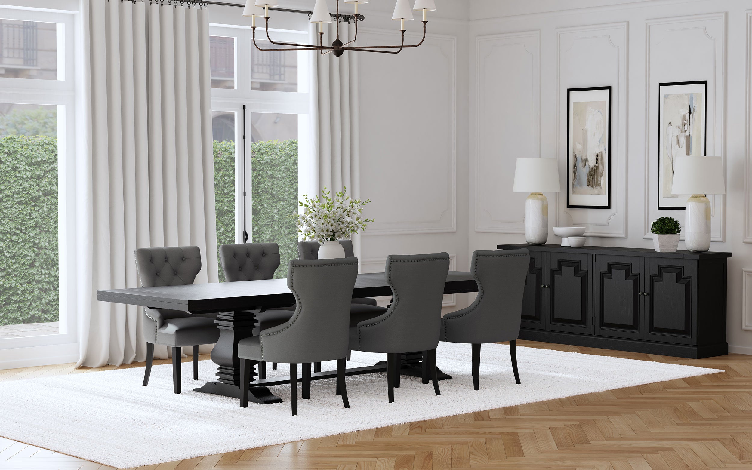 Florence 7 Pc Dining Set - Luxury Home Furniture (MI)