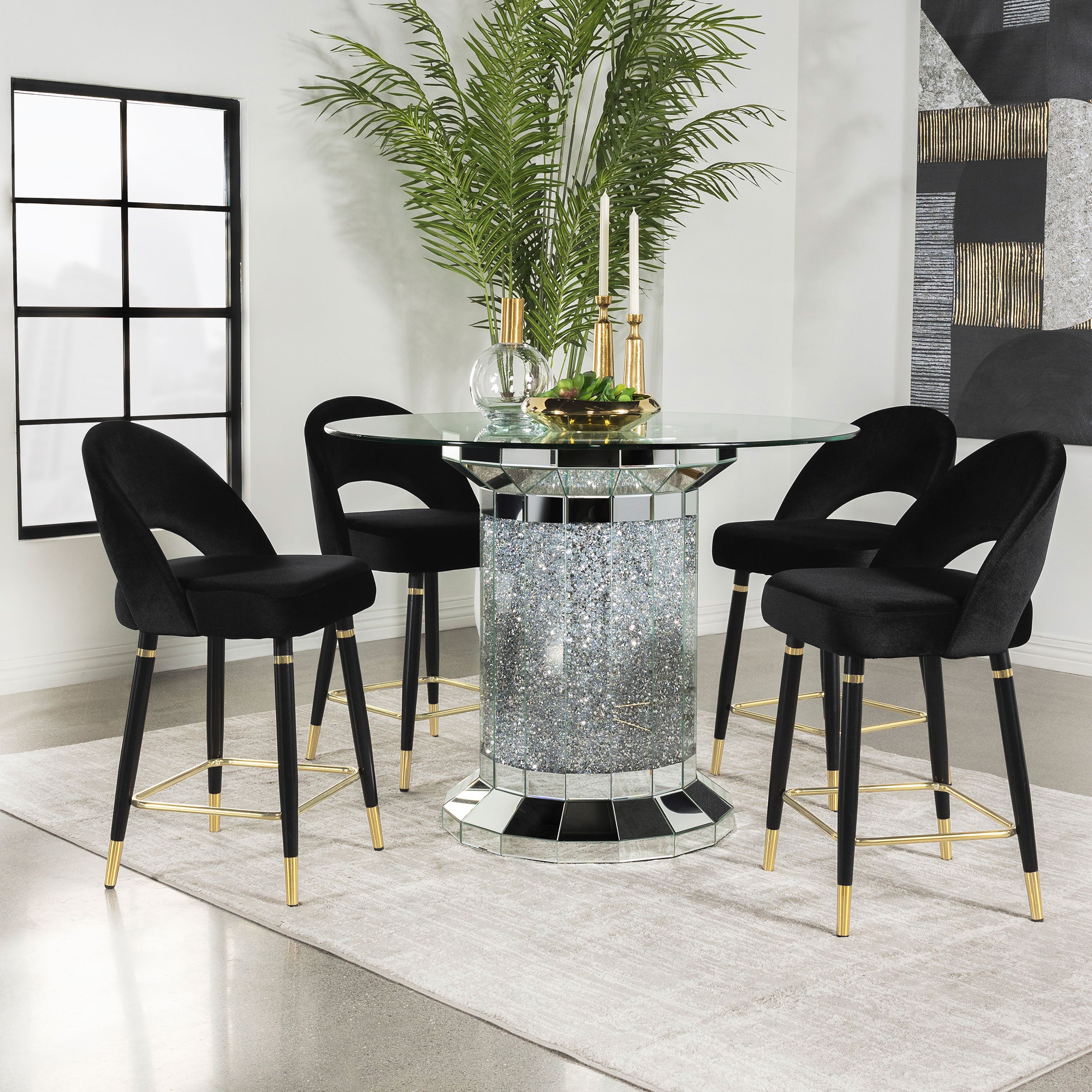 Ellie 5 Pc Counter Height Dining Sets - Luxury Home Furniture (MI)