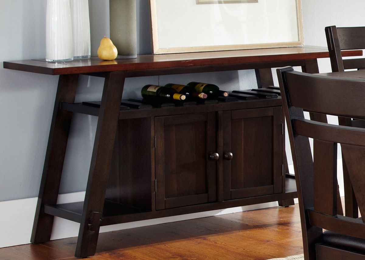 Liberty Furniture Lawson Server in Light/Dark Expresso - Luxury Home Furniture (MI)