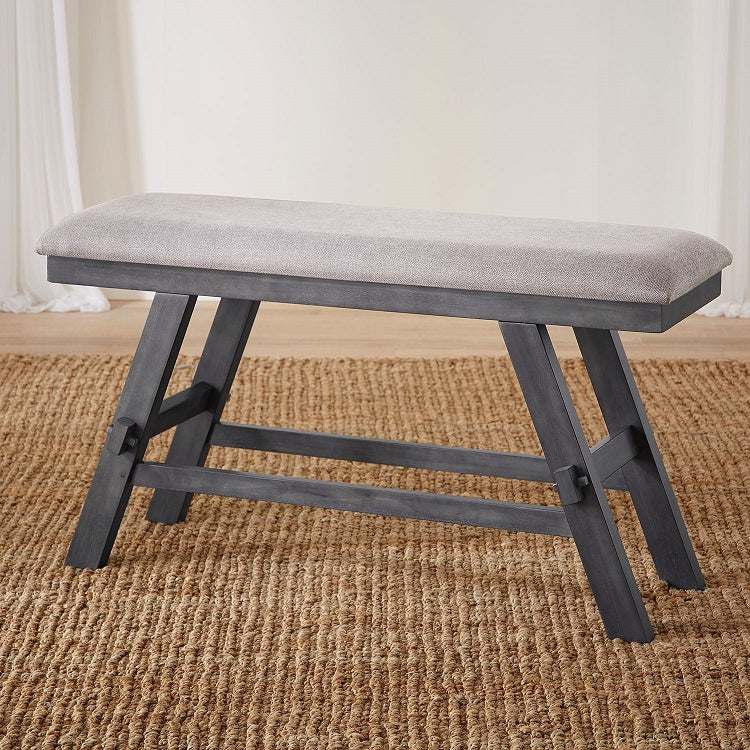 Liberty Furniture Lawson Counter Bench in Weathered Gray - Luxury Home Furniture (MI)