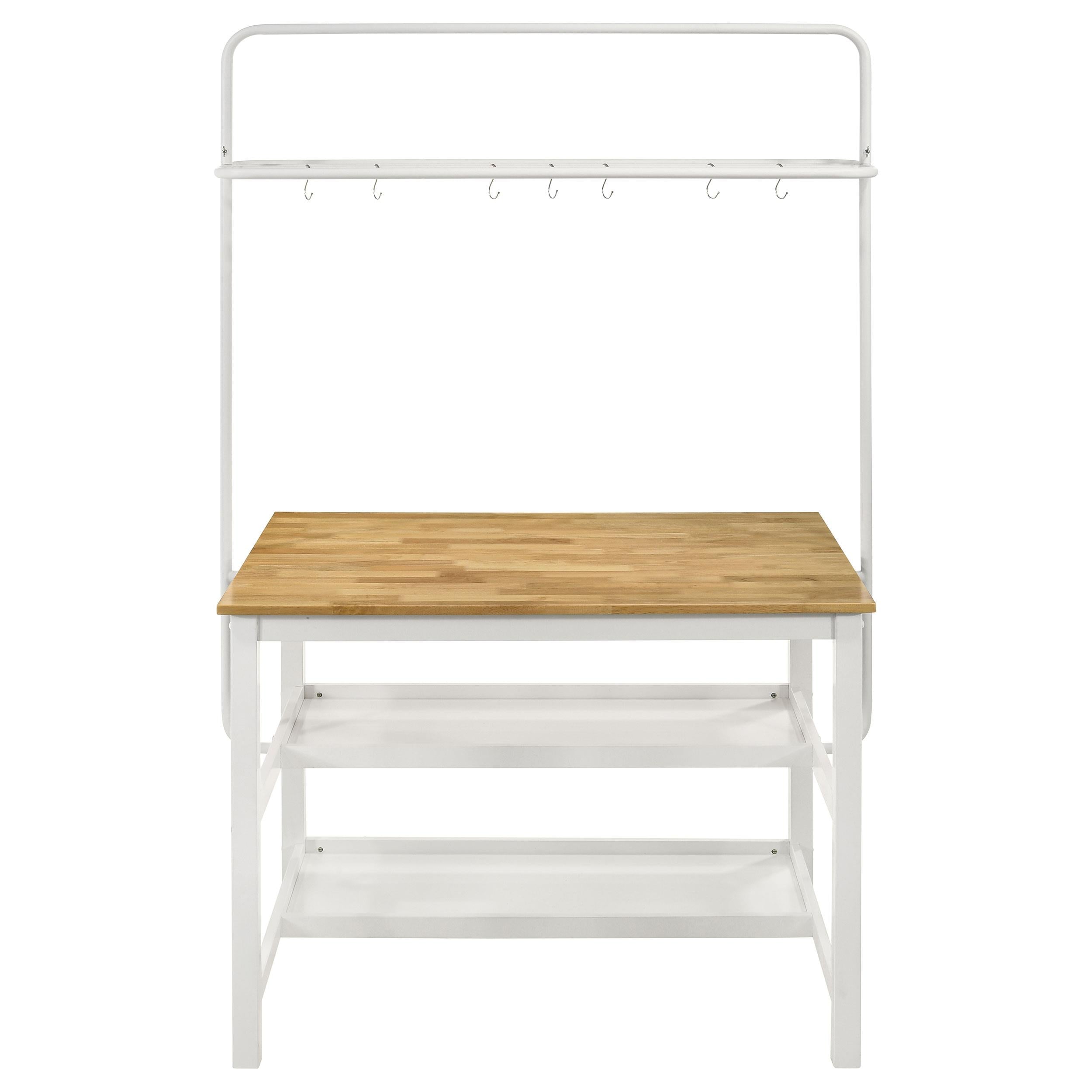Edgeworth 3-piece Kitchen Island Counter Table Set White - Luxury Home Furniture (MI)