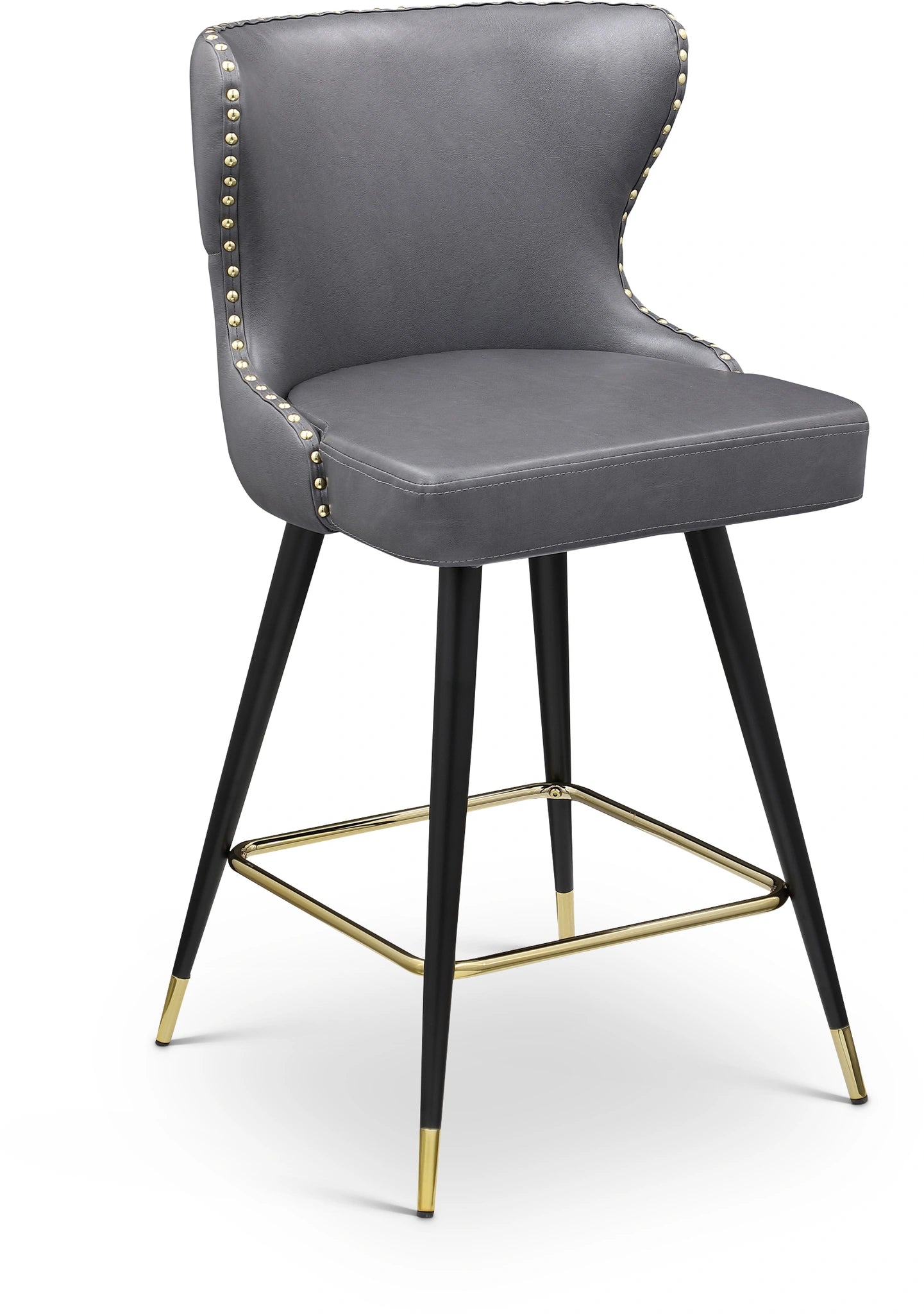 Hendrix Grey Faux Leather Counter/Bar Stool