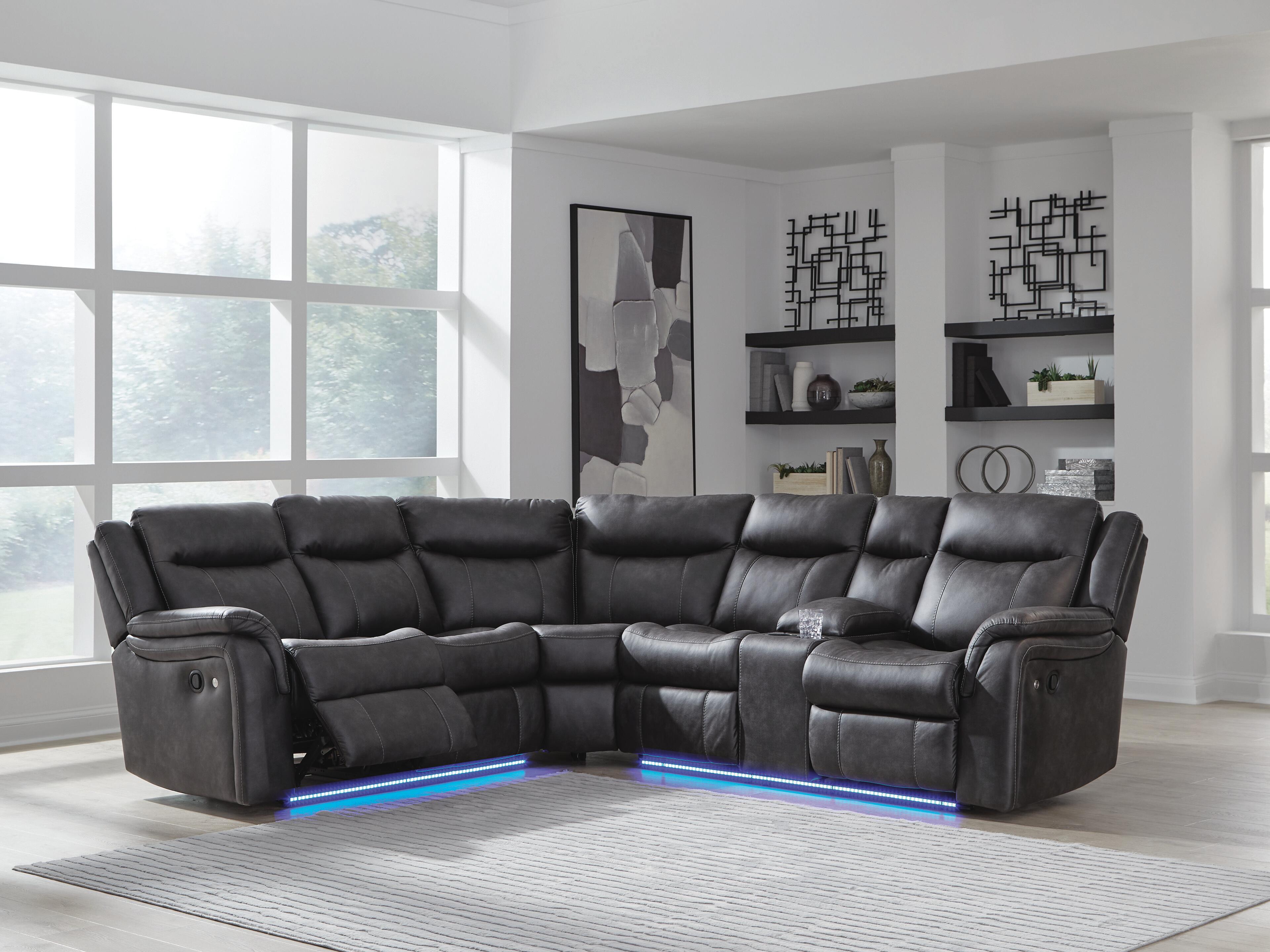 Sultan Meadow Reclining Sectional - Luxury Home Furniture (MI)