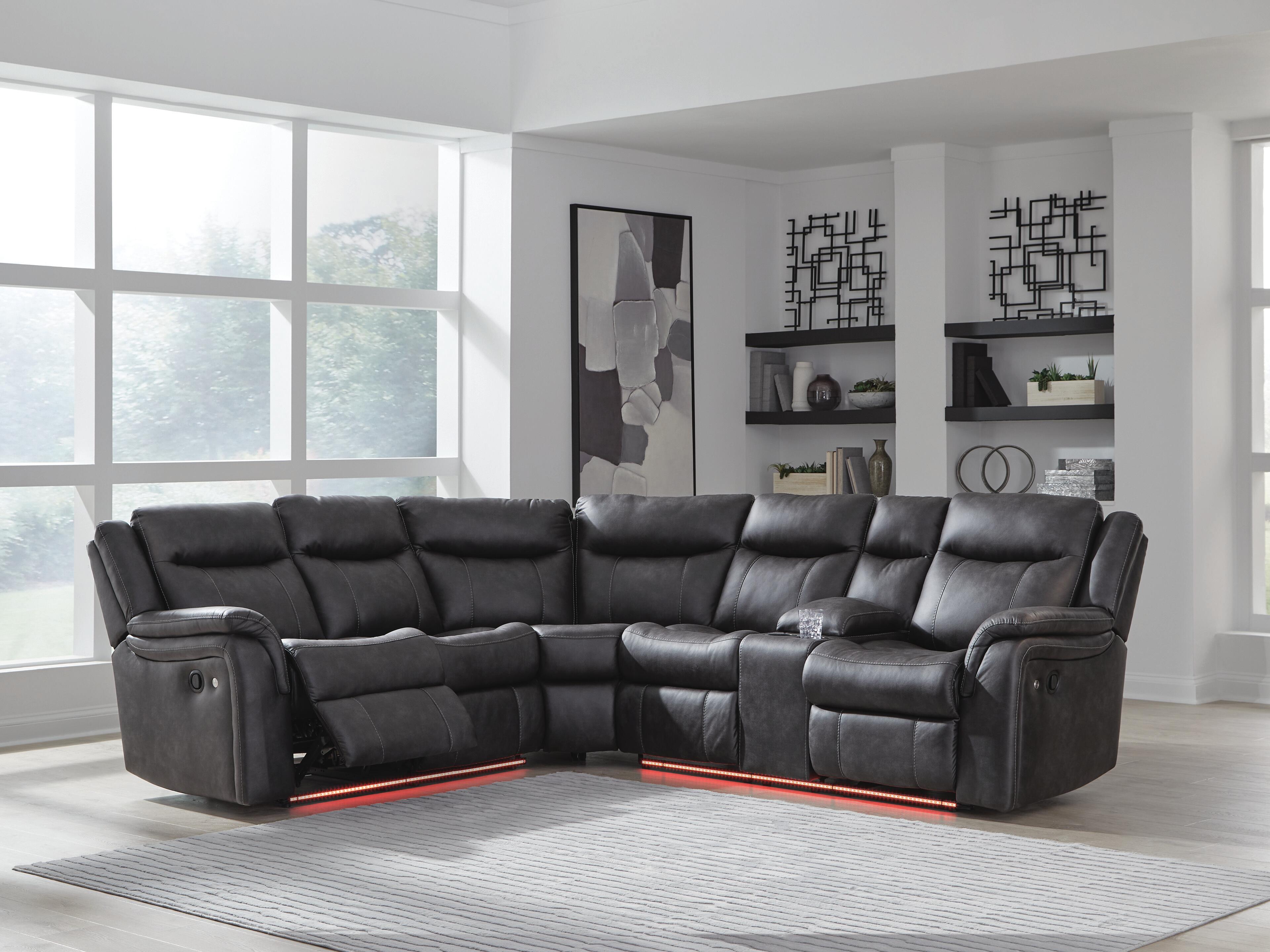 Sultan Meadow Reclining Sectional - Luxury Home Furniture (MI)