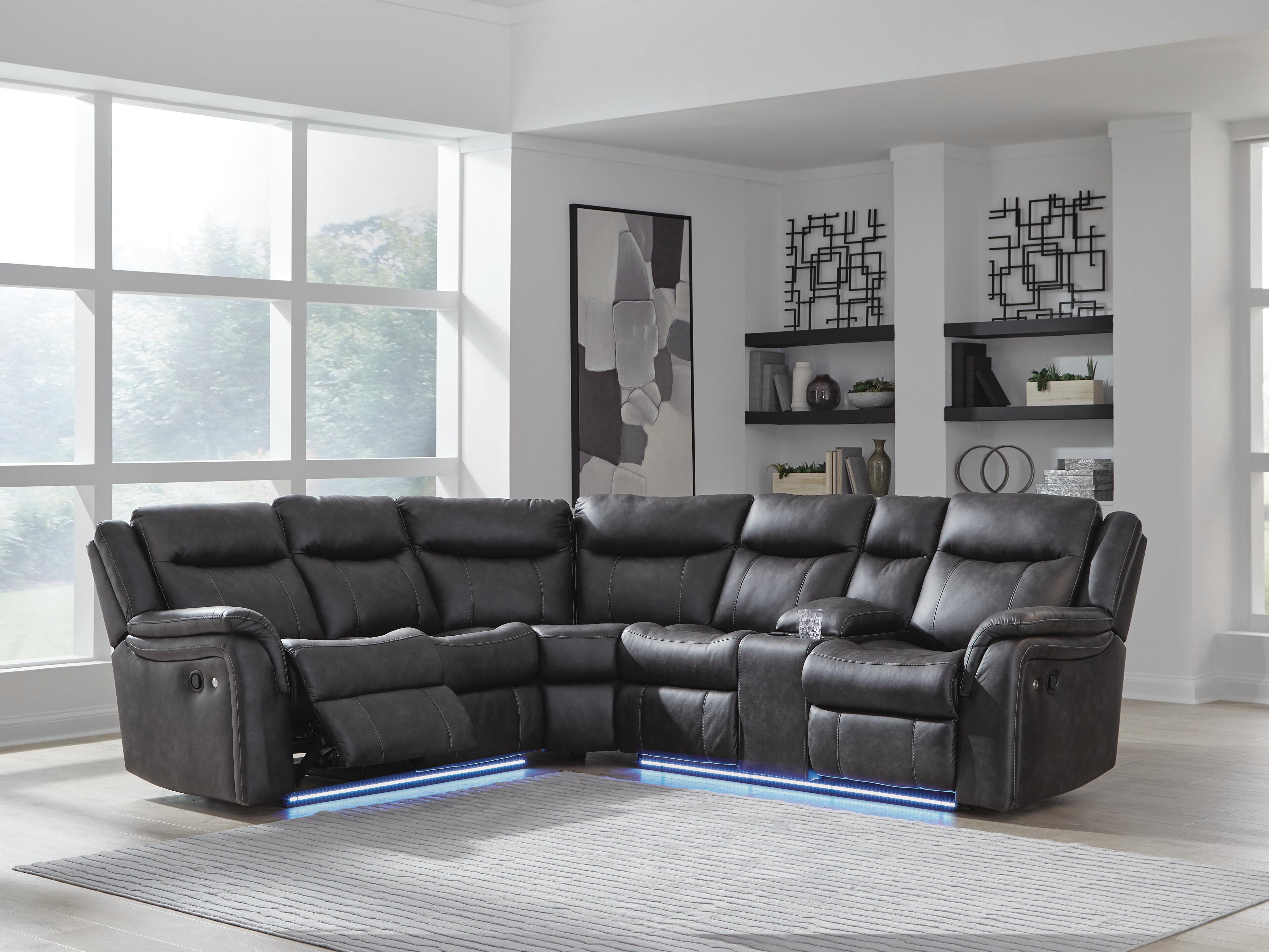 Sultan Meadow Reclining Sectional - Luxury Home Furniture (MI)