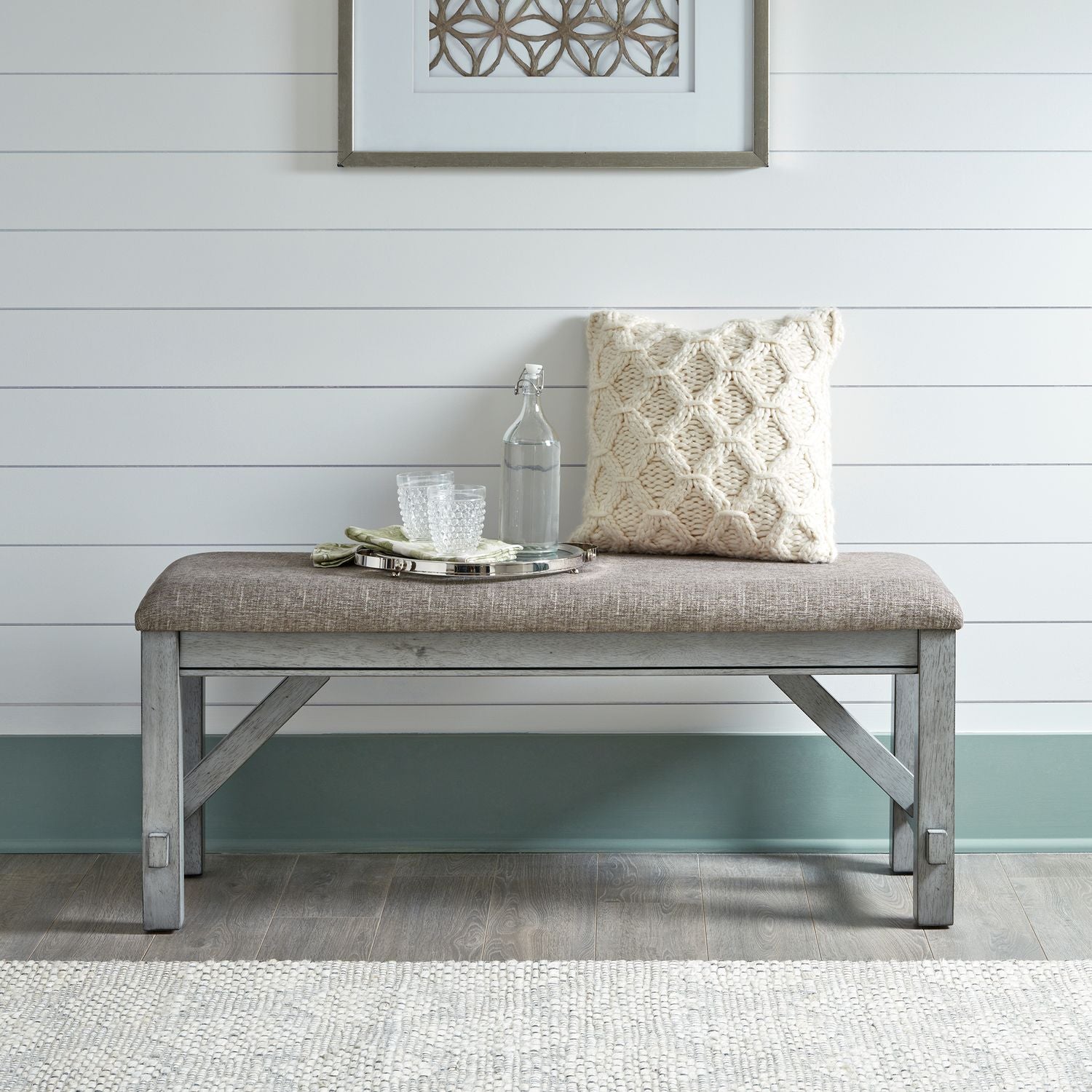 Liberty Furniture Newport Dining Bench in Smokey Grey image
