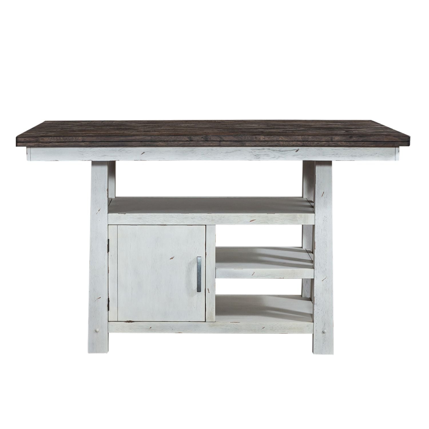 Farmhouse Gathering Table in White/Oak - Luxury Home Furniture (MI)