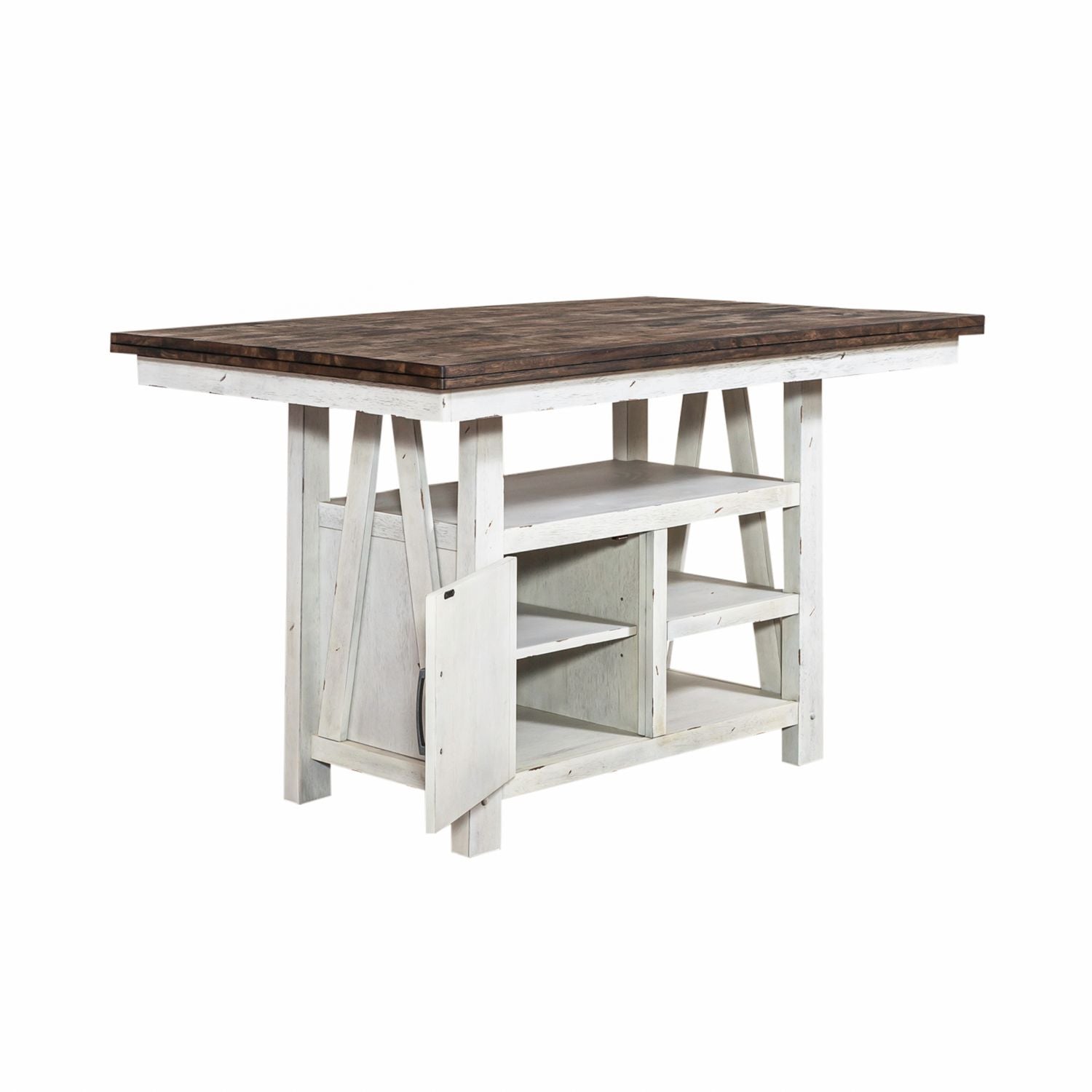 Farmhouse Gathering Table in White/Oak image