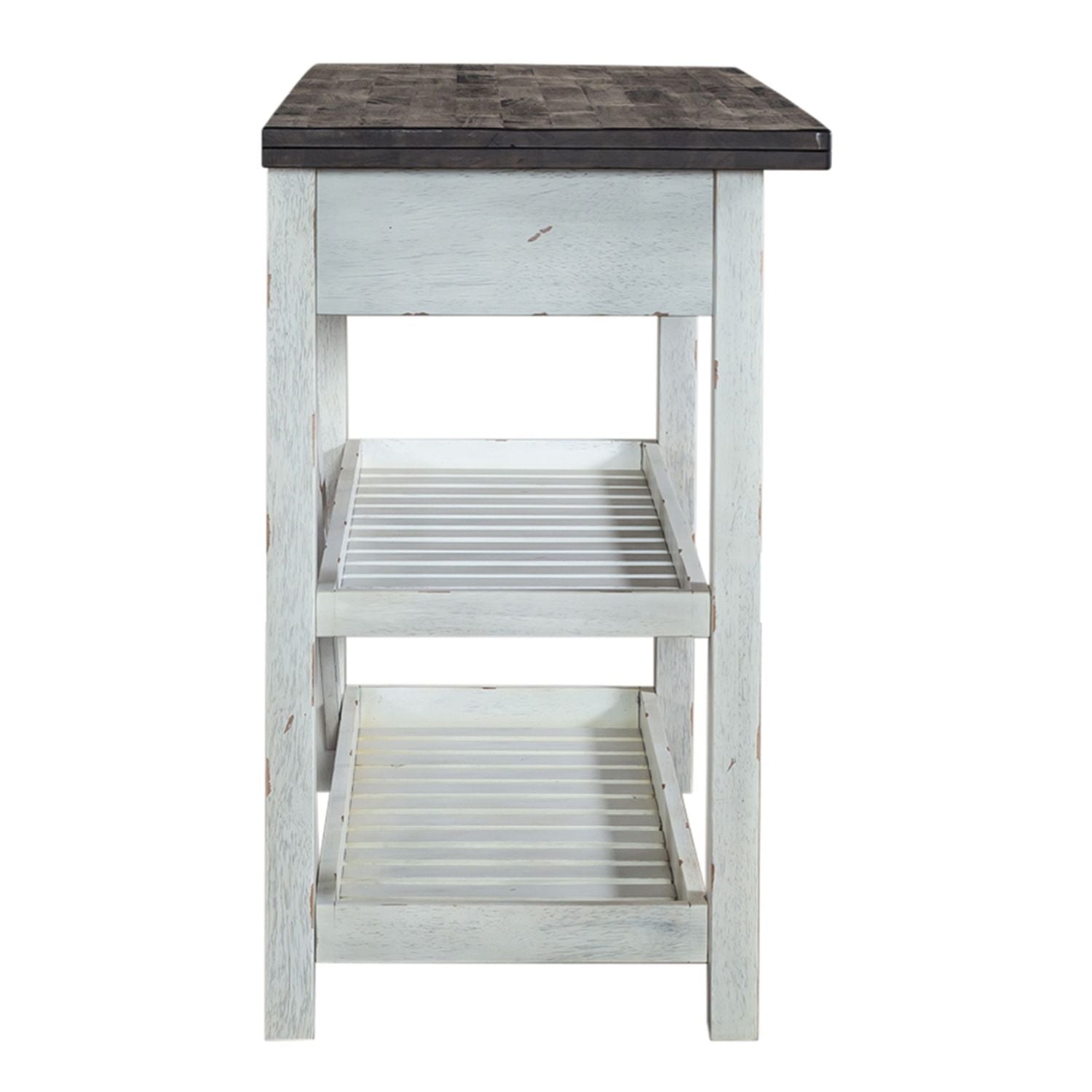 Farmhouse Server in White/Oak - Luxury Home Furniture (MI)