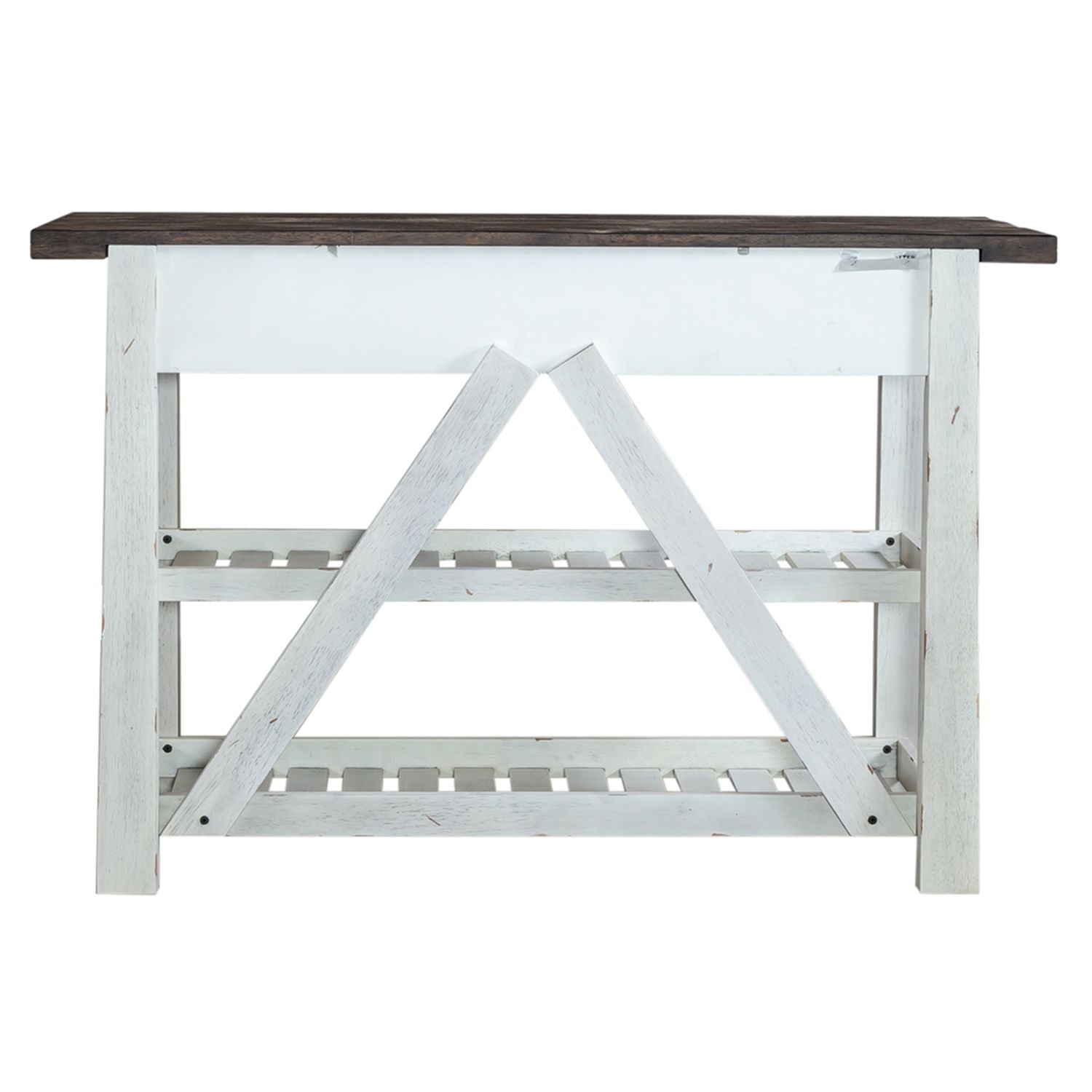 Farmhouse Server in White/Oak - Luxury Home Furniture (MI)