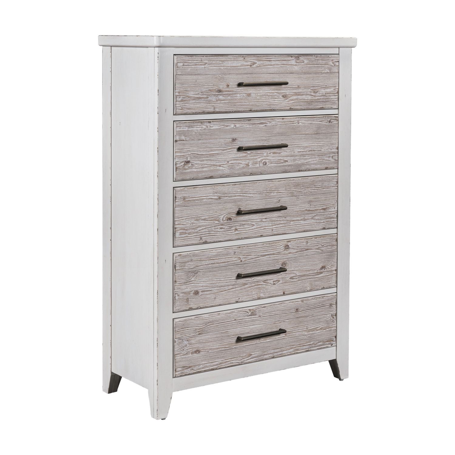 Backroads Drawer Chest in Weathered White/Parchment Brown - Luxury Home Furniture (MI)