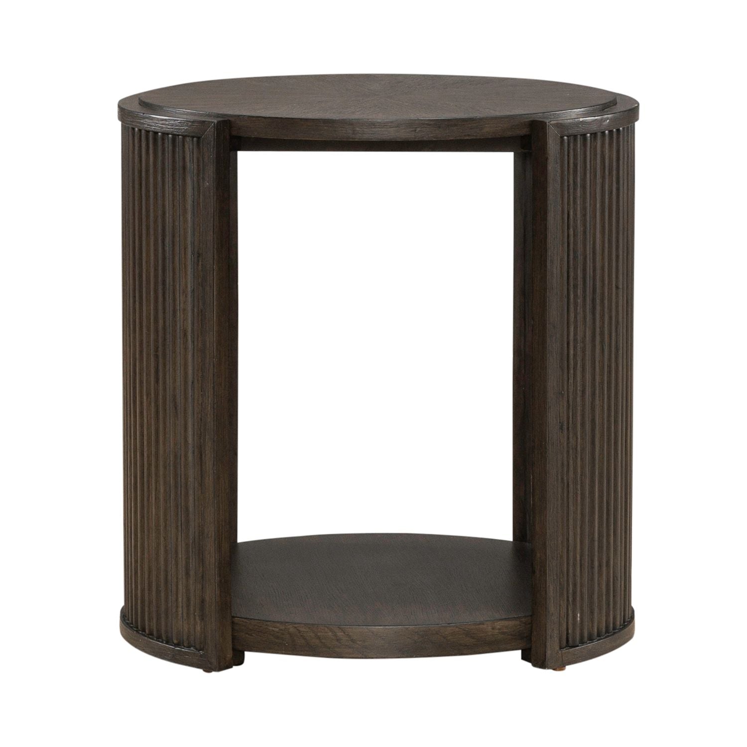 City View Round End Table in Coffee Bean - Luxury Home Furniture (MI)